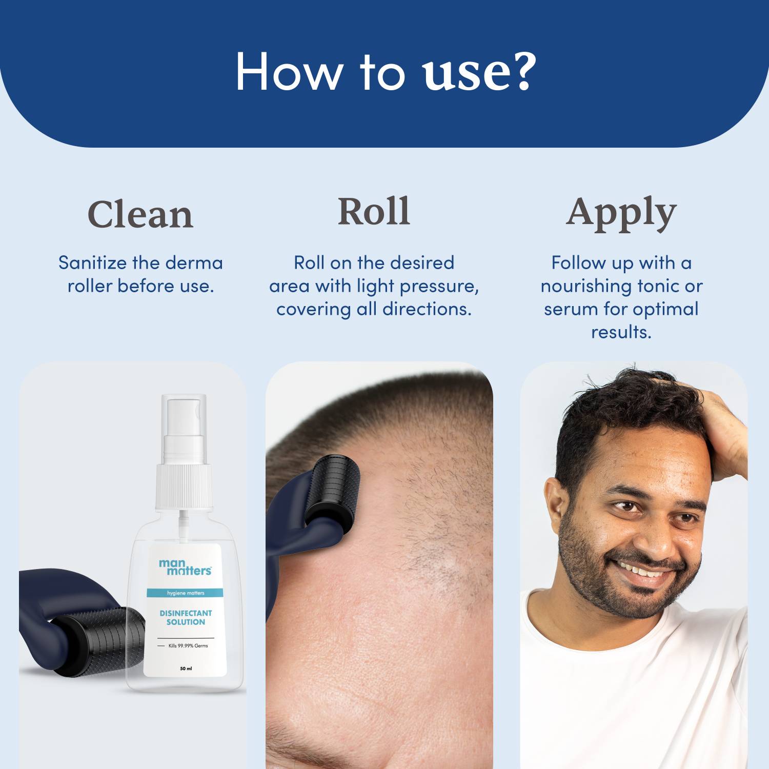 Man Matters Advance Derma Roller 540 Micro 0.5mm - Image 5