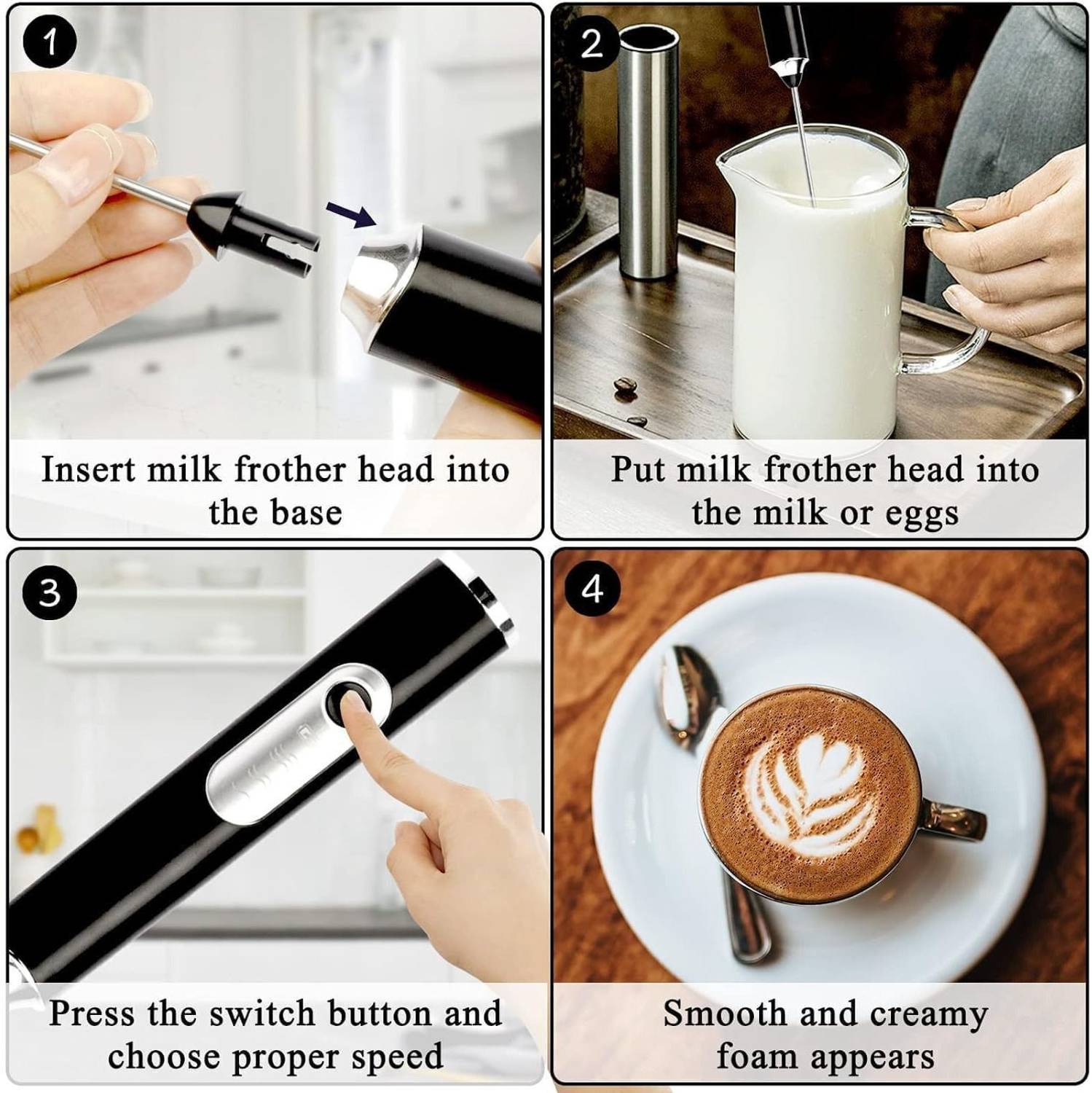 X - Glam 50 W Black Hand Blender - Image 3