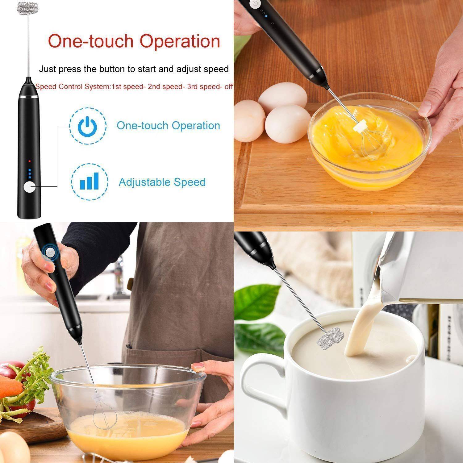 X - Glam 50 W Black Hand Blender - Image 4