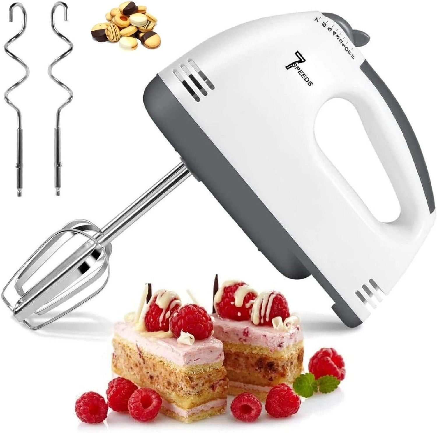 YAMA IMPEX by SCARLLATE Electric Hand Blender, Egg, Lassi, Cakes, Ice-Cream, 7 Speed Control 260 W Electric Whisk, Hand Blender