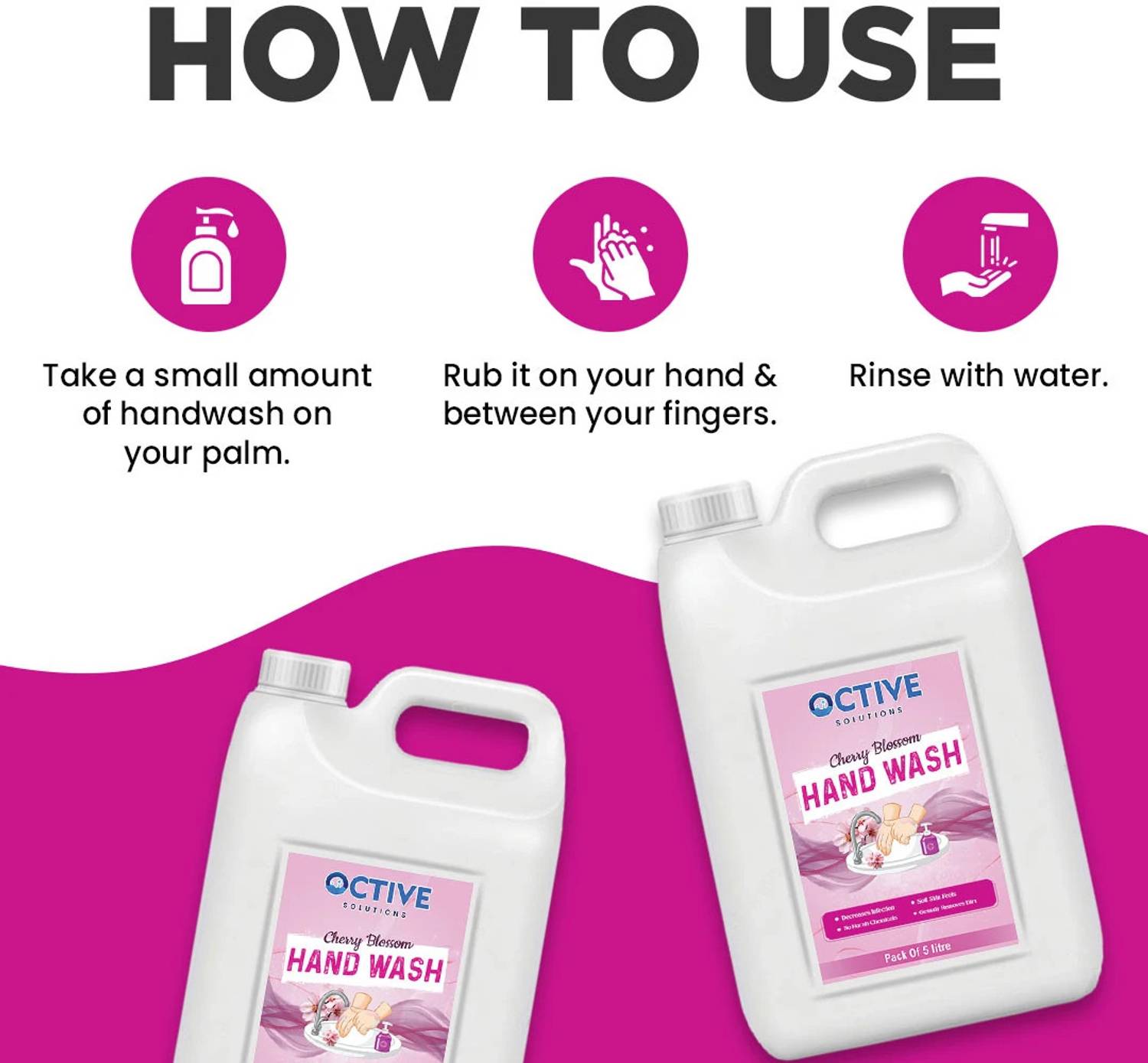 OCTIVE Cherry Blossom Hand Wash Can - Image 5