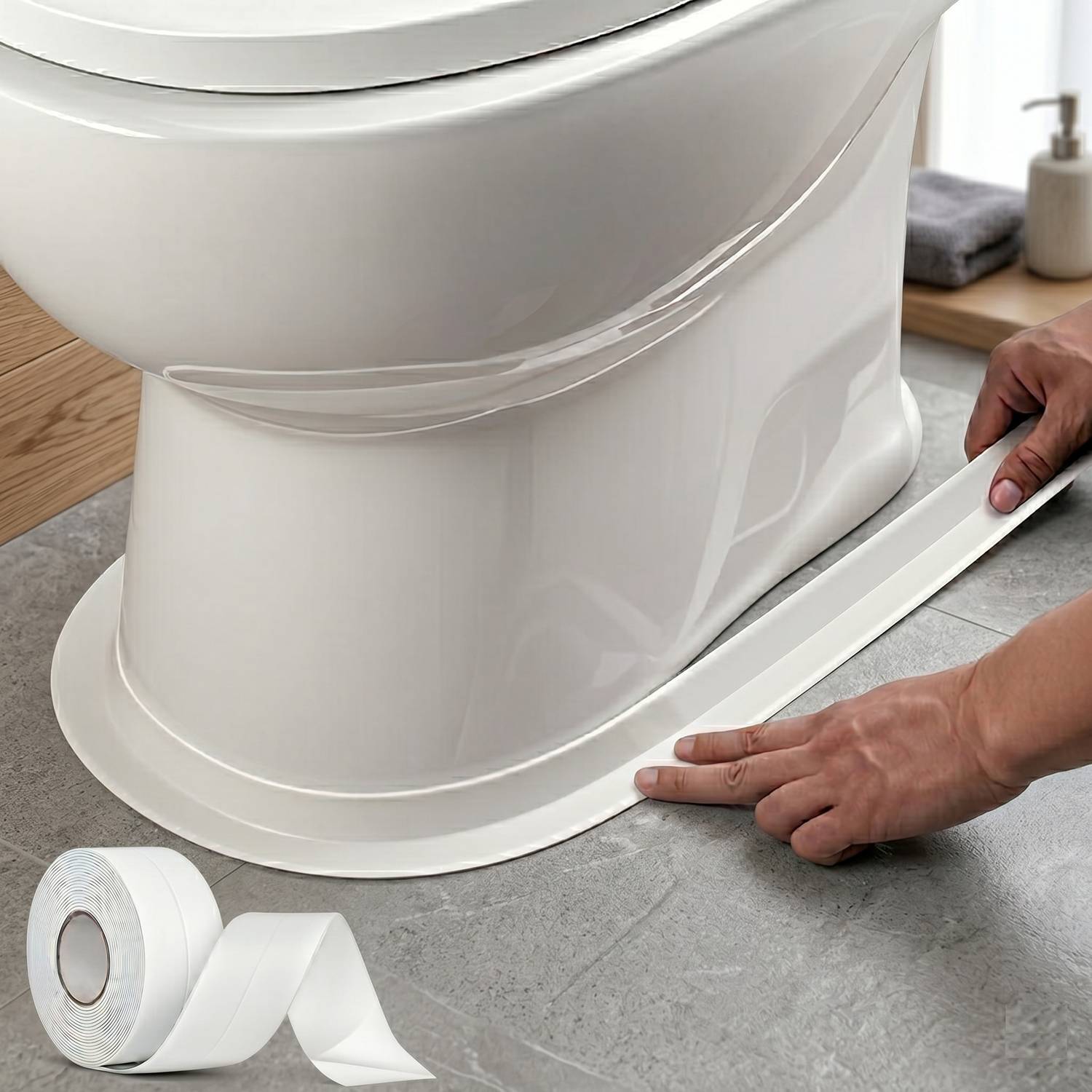 Pramukh Wholesaler 1.5"x9.84Ft White Caulk Tape - Image 1