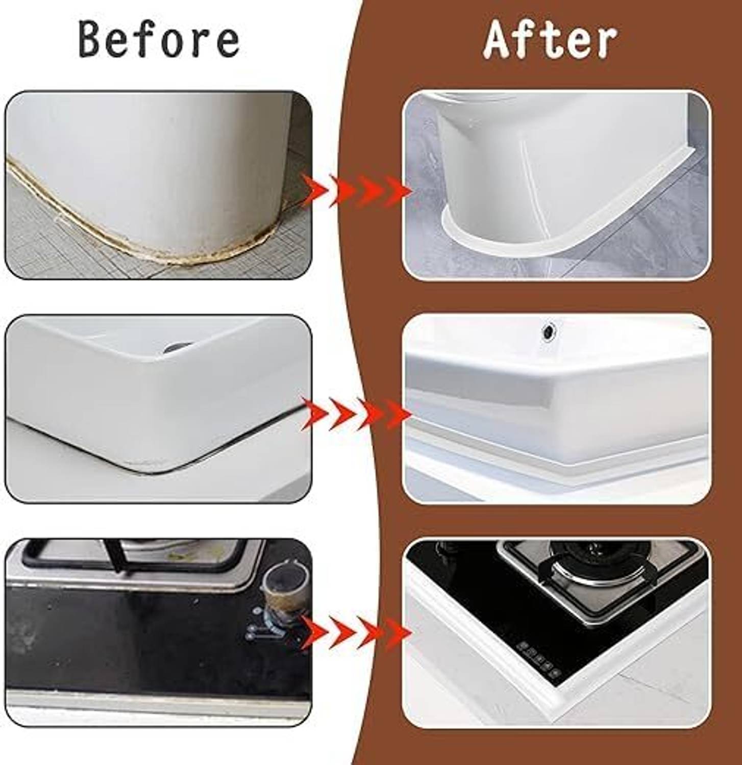 Pramukh Wholesaler 1.5"x9.84Ft White Caulk Tape - Image 3