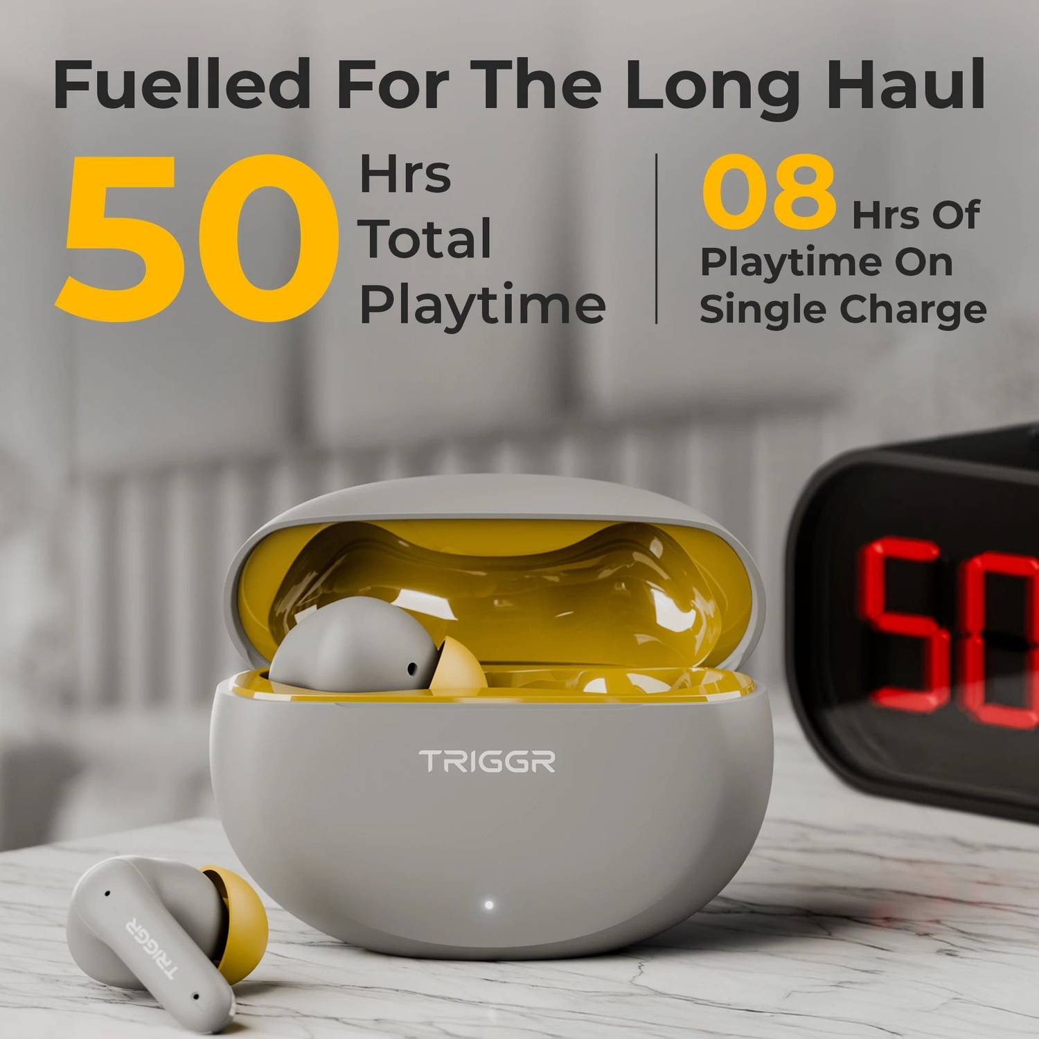 TRIGGR Ultrabuds N3 with Crisp Calling, 50H Playtime, 13mm Drivers, - Image 5