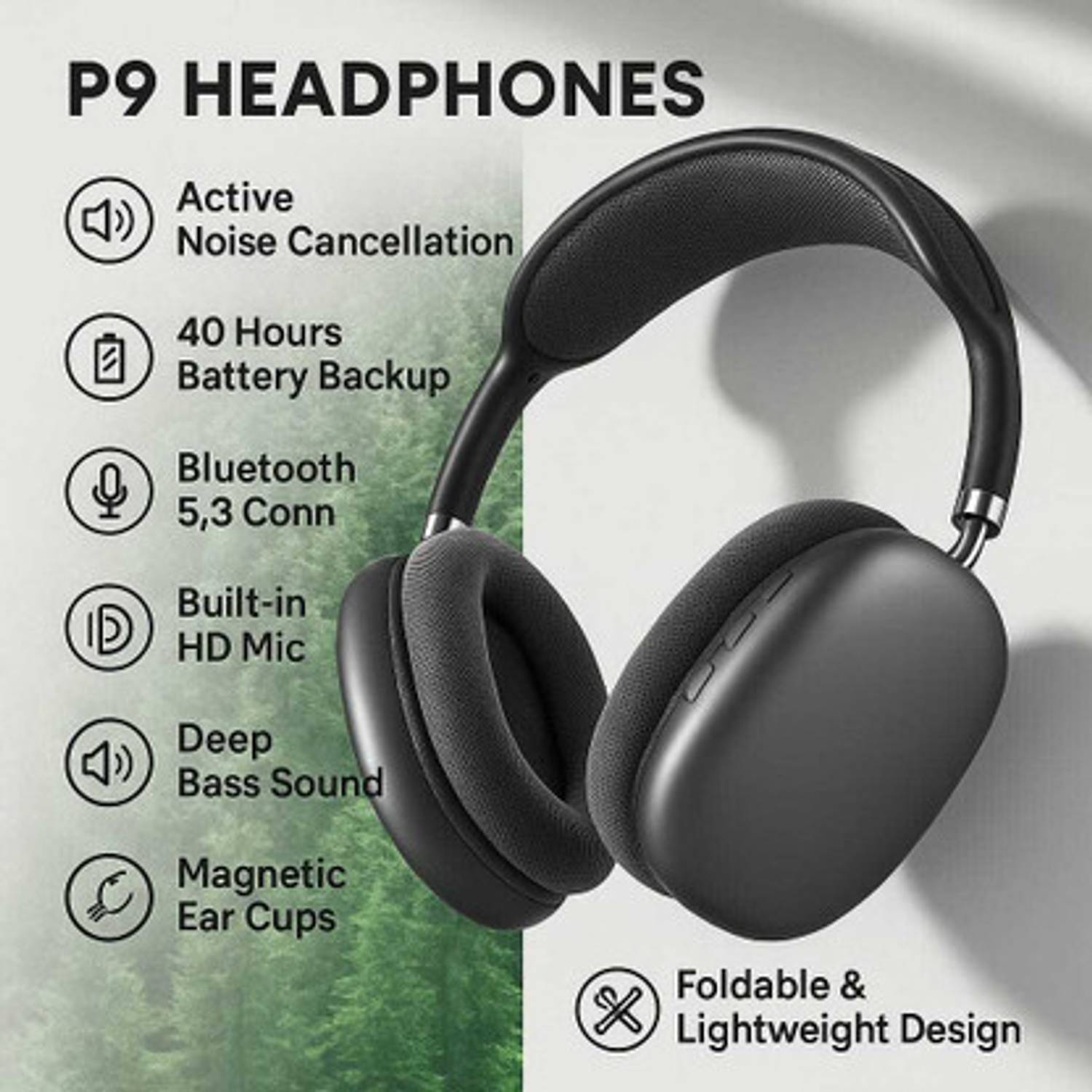 Pharaoh P9 Wireless Bluetooth Headphones - Image 4