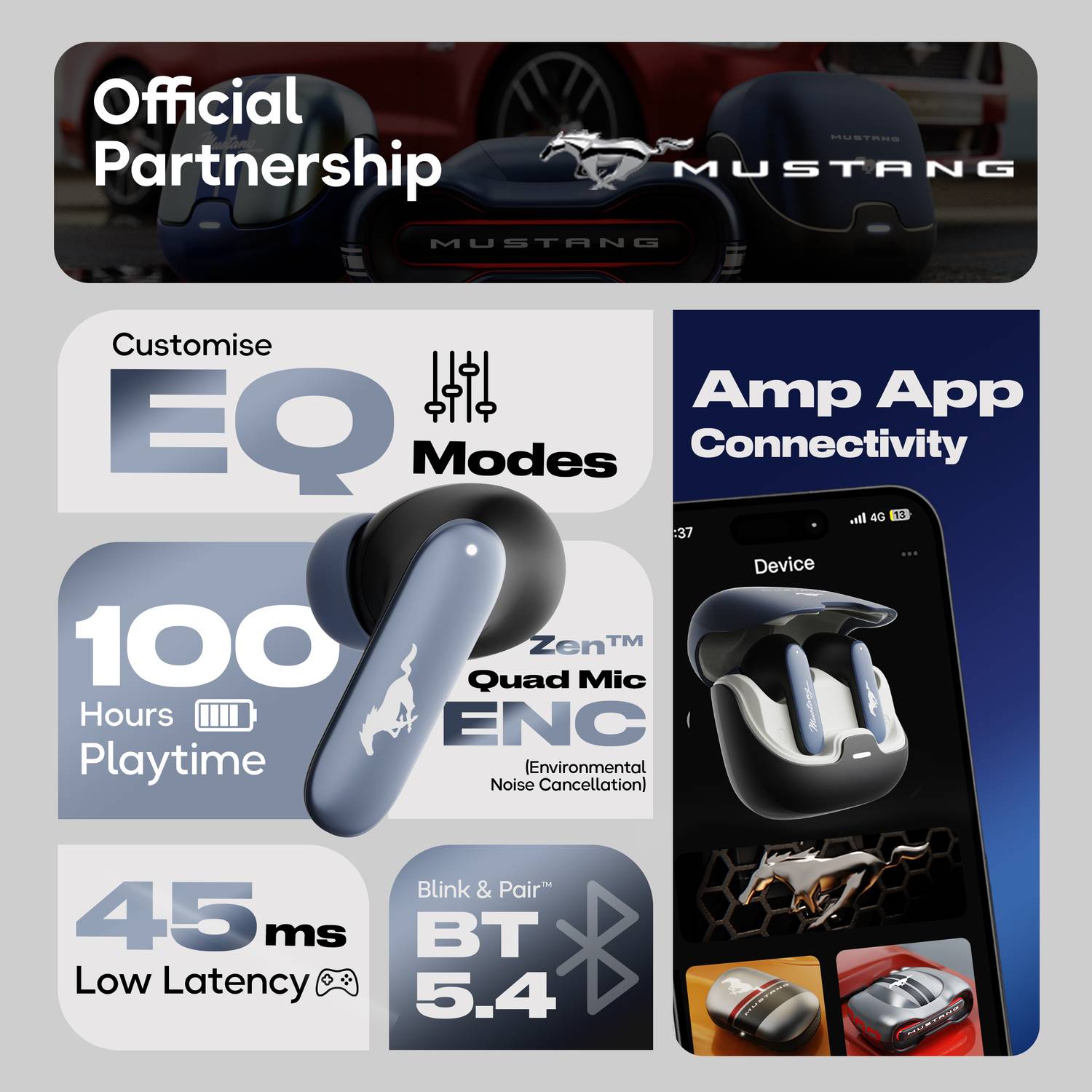 GOBOULT Mustang Derby 100 Hrs Battery Bluetooth - Image 3