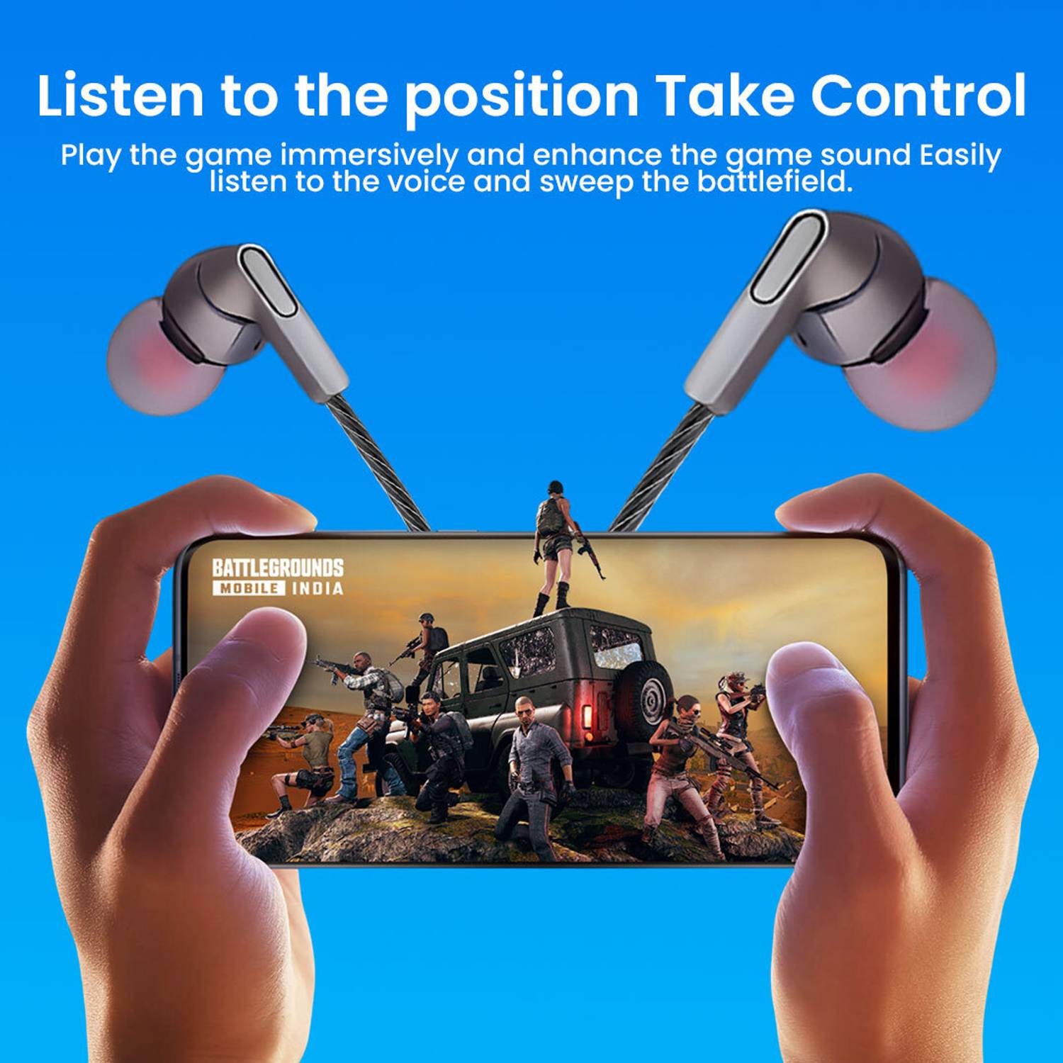 MAK Type C Wired Earphones with HD Mic - Image 2