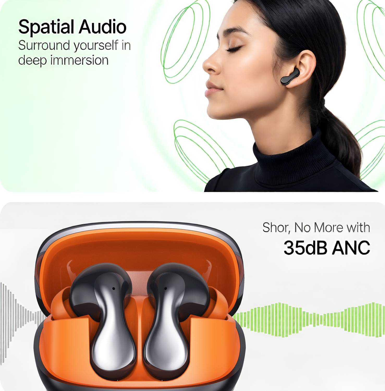 IZWI Super Airdots ANC Elite Bluetooth Gaming - Image 3