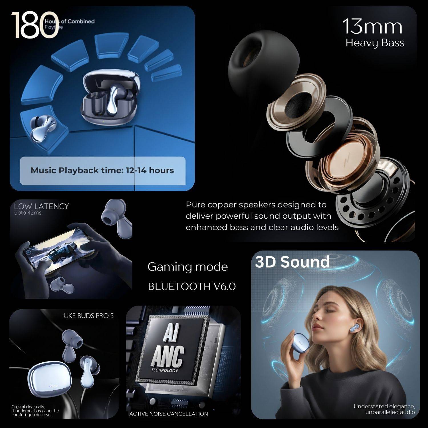 inear Juke Buds Pro3 Wireless Earbuds - Image 5