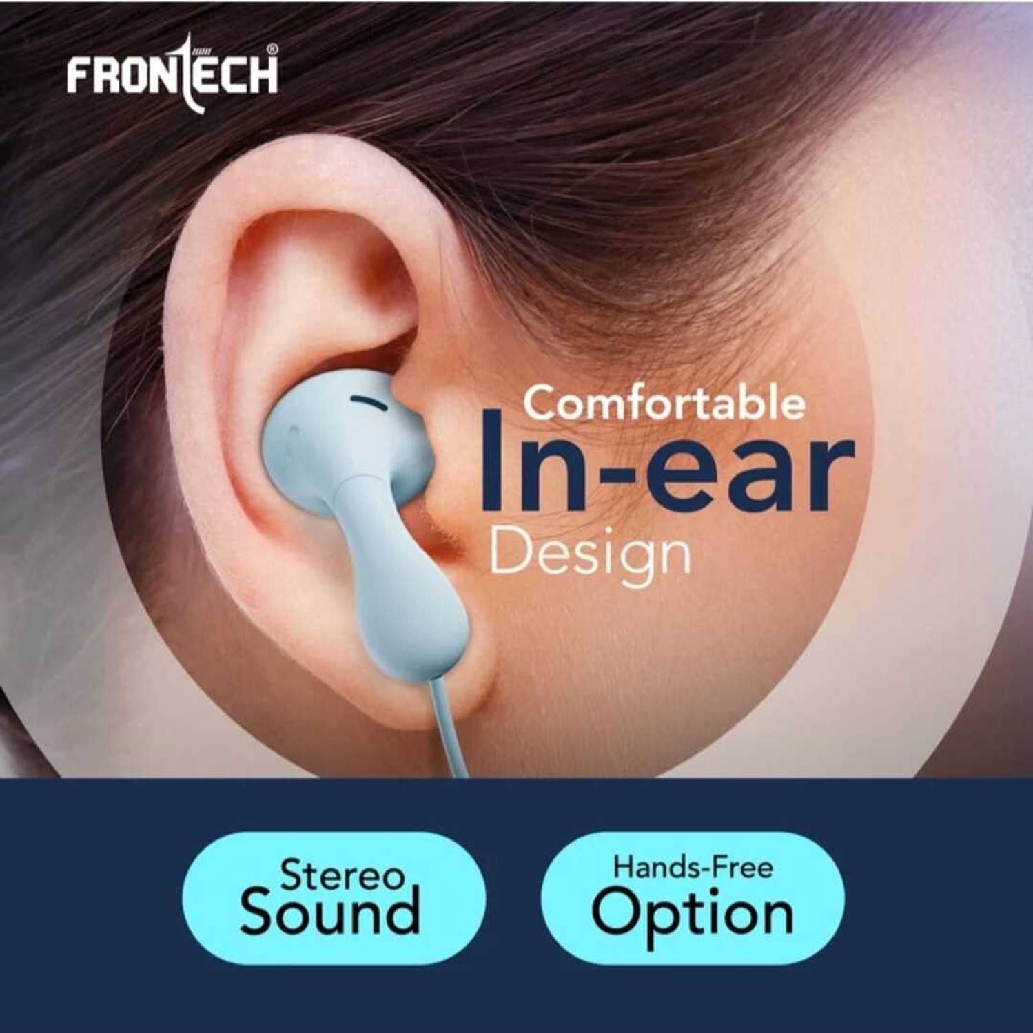 Frontech Wired Multimedia Earphones Audio Jack Earphone238 - Image 5