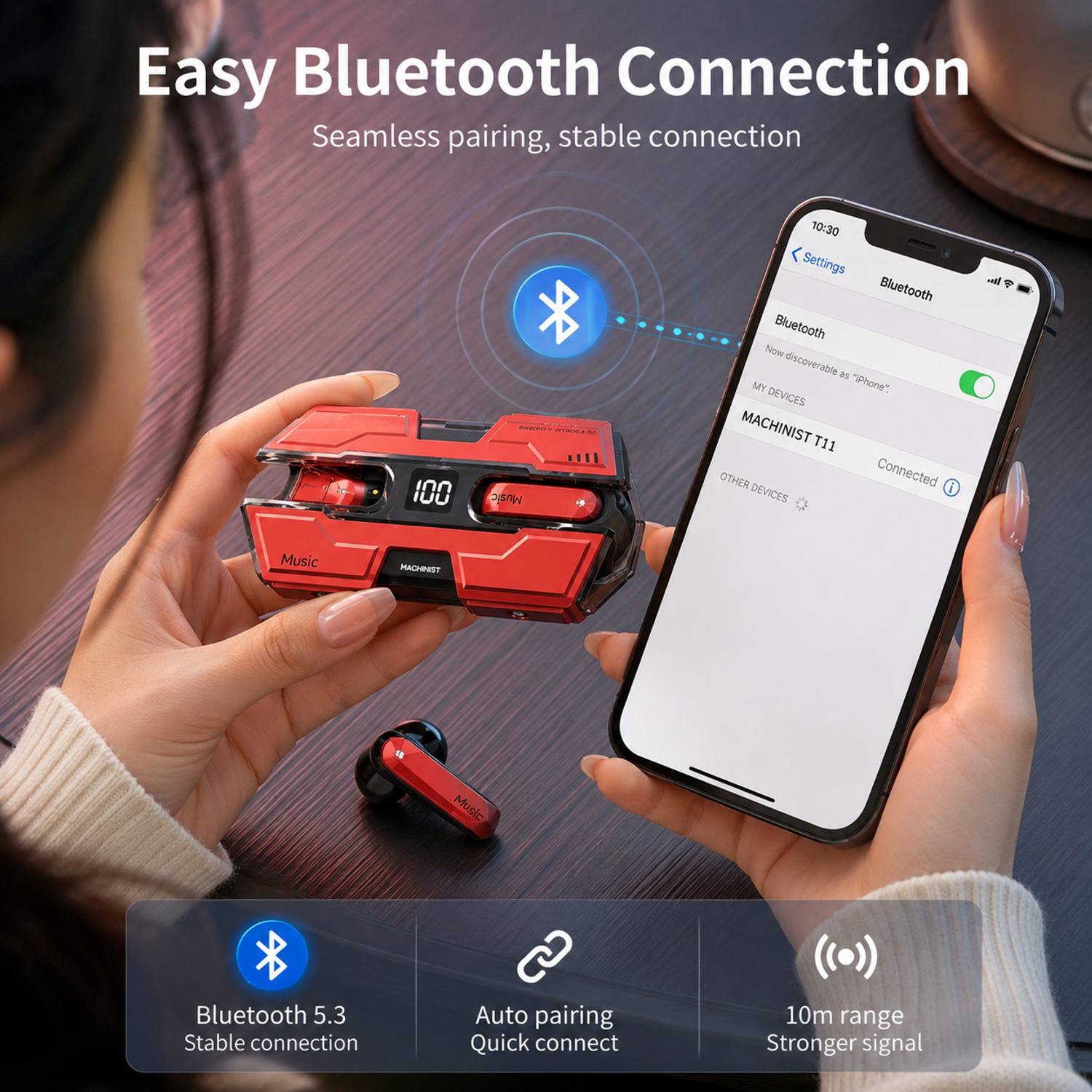 Coracao Trending K8 Wireless Earbuds - Image 4