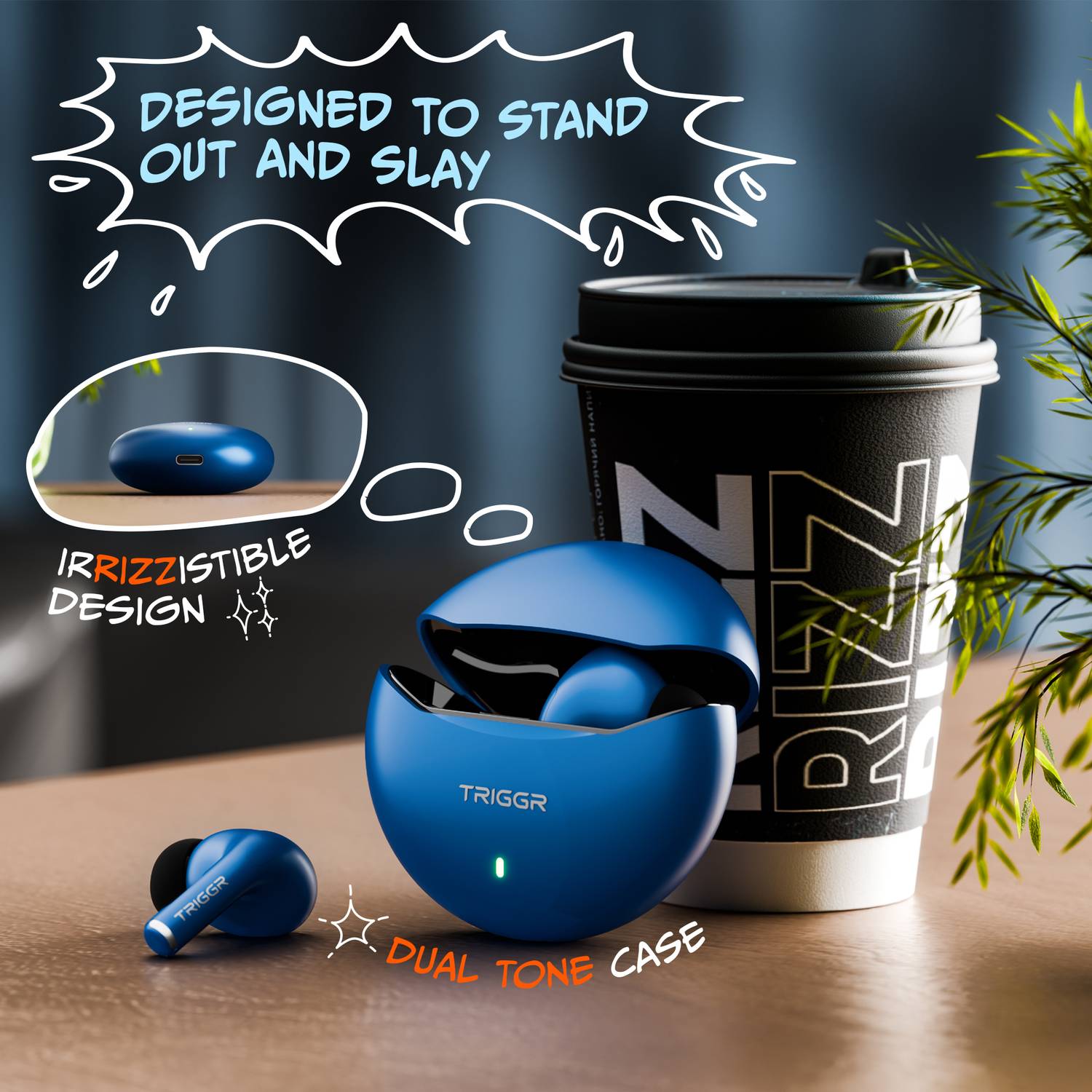 TRIGGR Rizz 40H Playback Bluetooth Earphones - Image 3