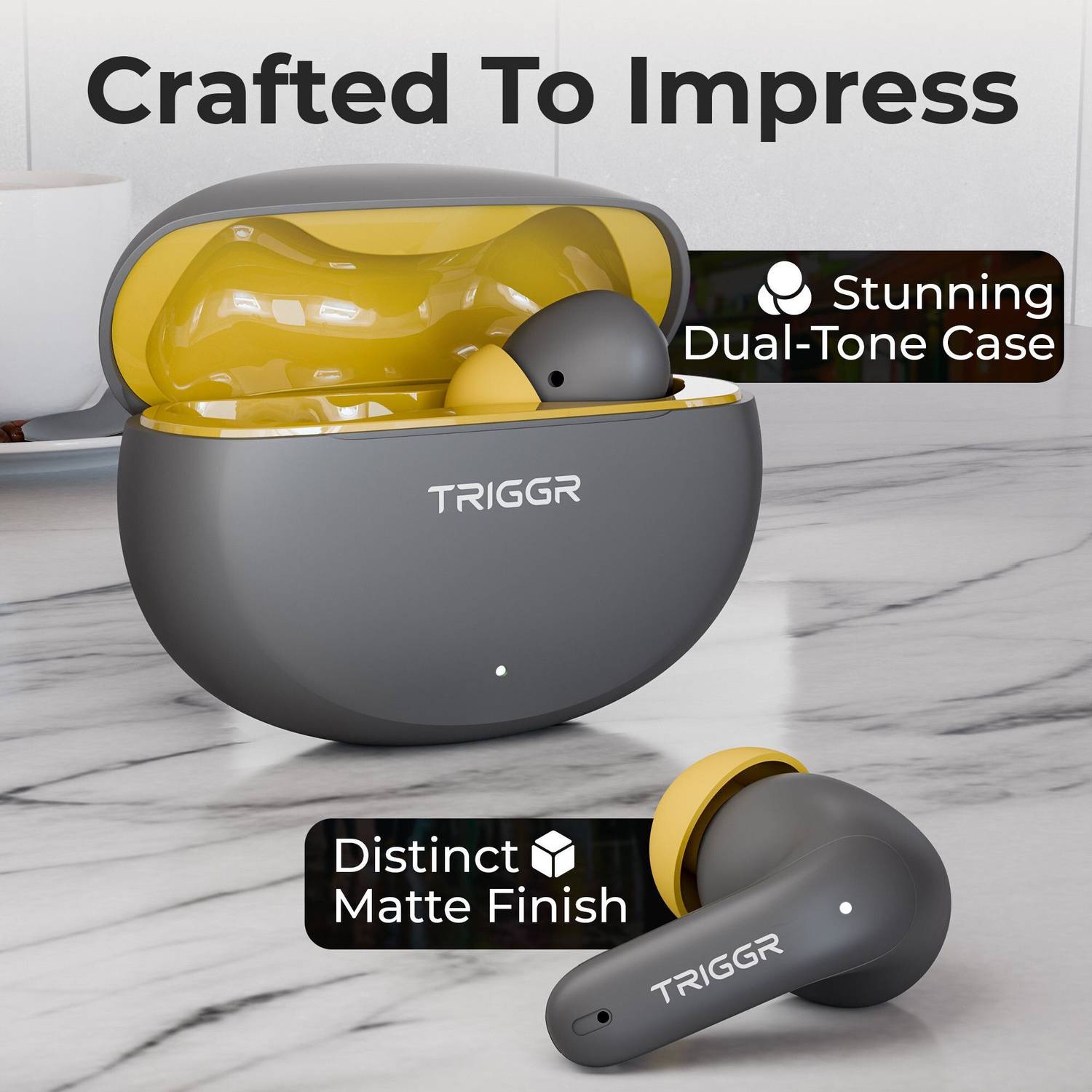 TRIGGR Ultrabuds N3 with Crisp Calling, 50H Playtime, 13mm Drivers, - Image 3