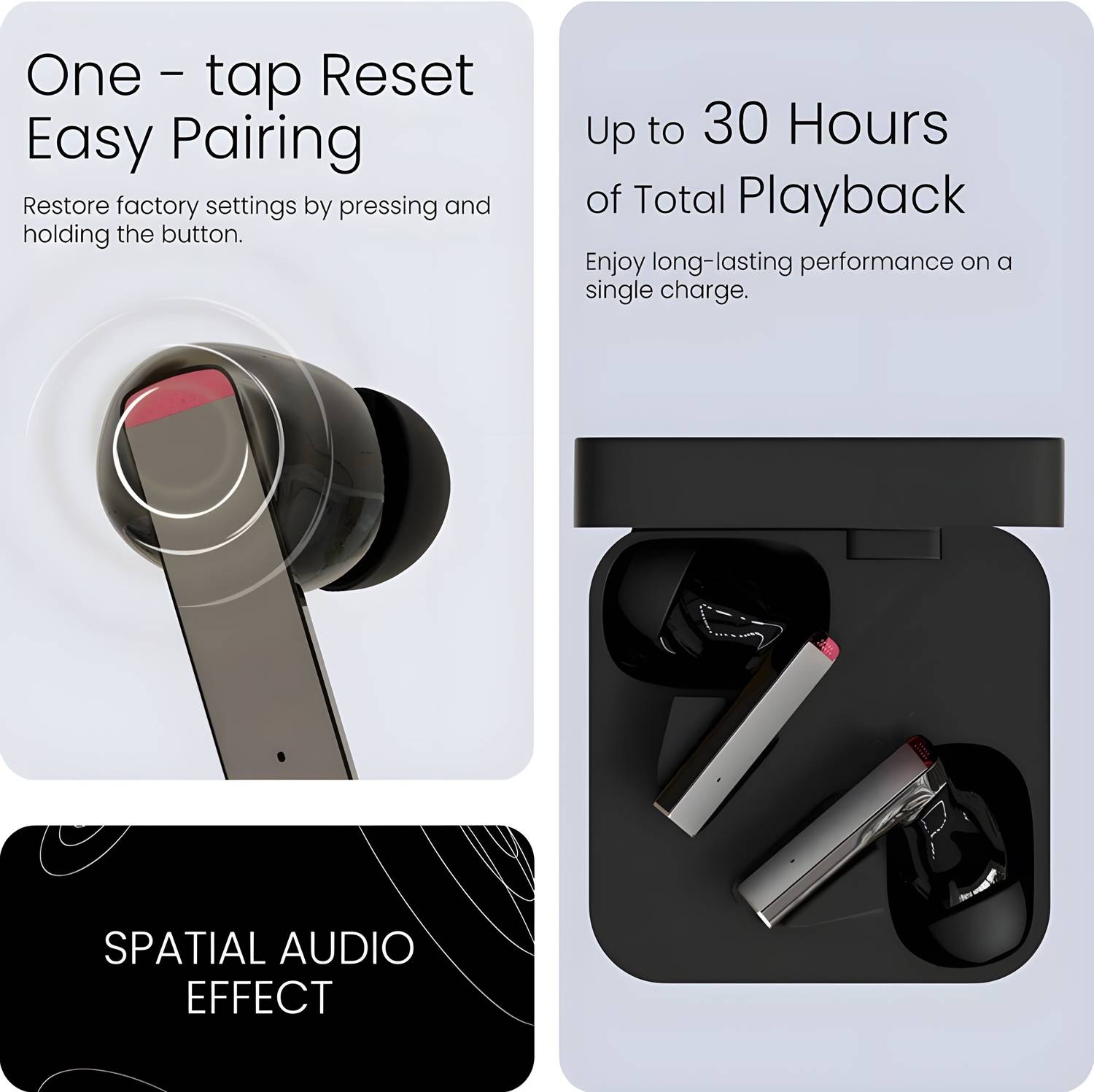 Ravbelli Earbuds 8D Stereo Audio, AI SOUND, 48Hrs Playtime - Image 3