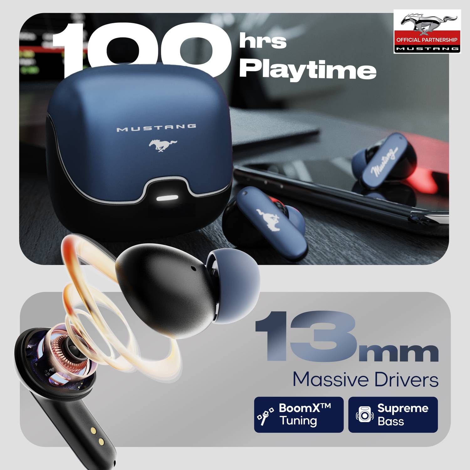 GOBOULT Mustang Derby 100 Hrs Battery Bluetooth - Image 4