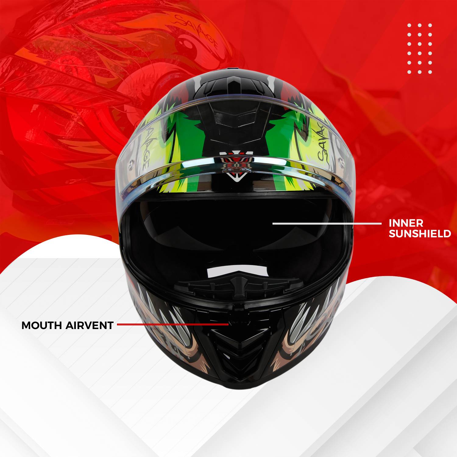 IGNYTE IGN-8 Savage Full Face Helmet - Image 3