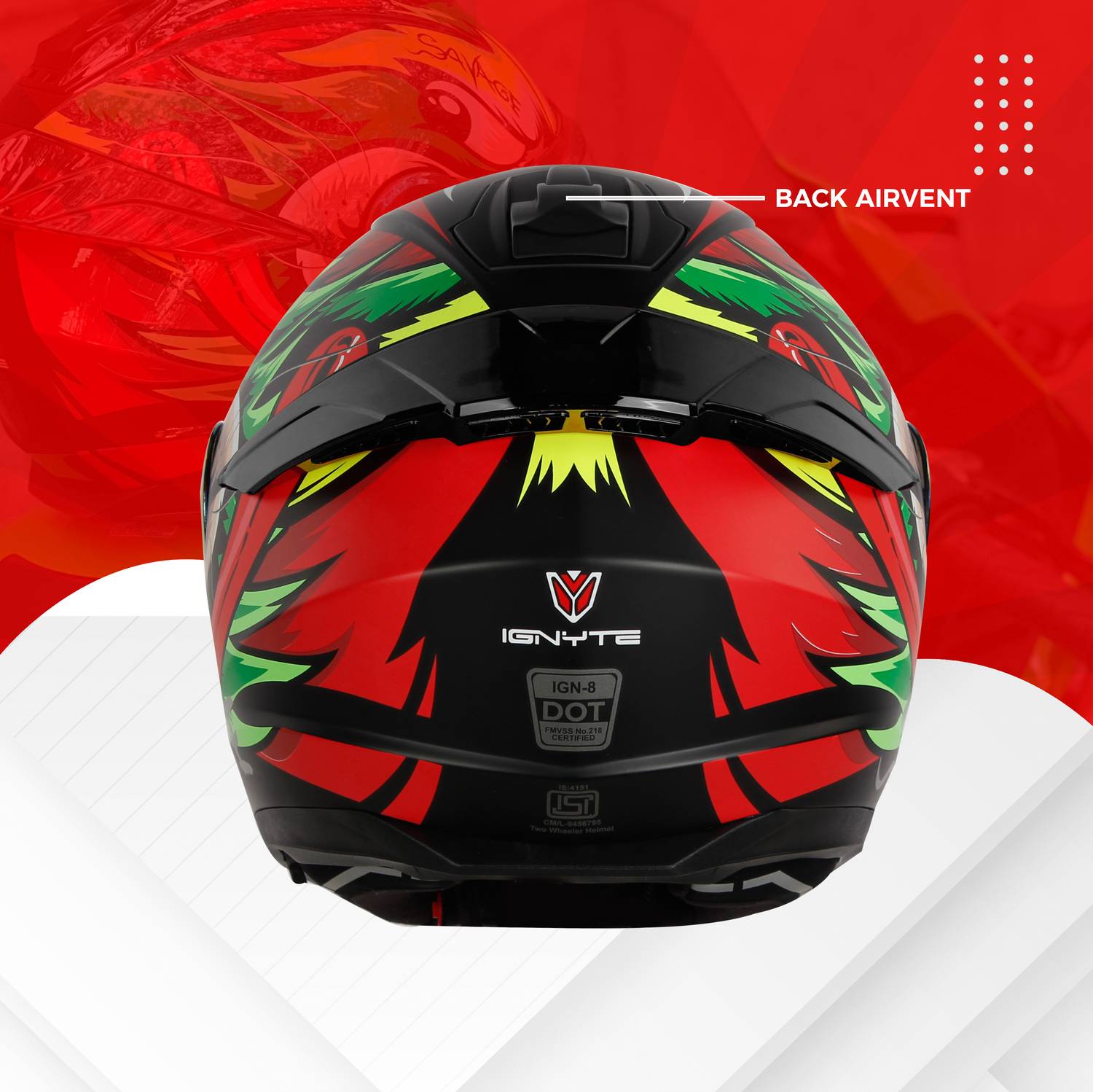 IGNYTE IGN-8 Savage Full Face Helmet - Image 5