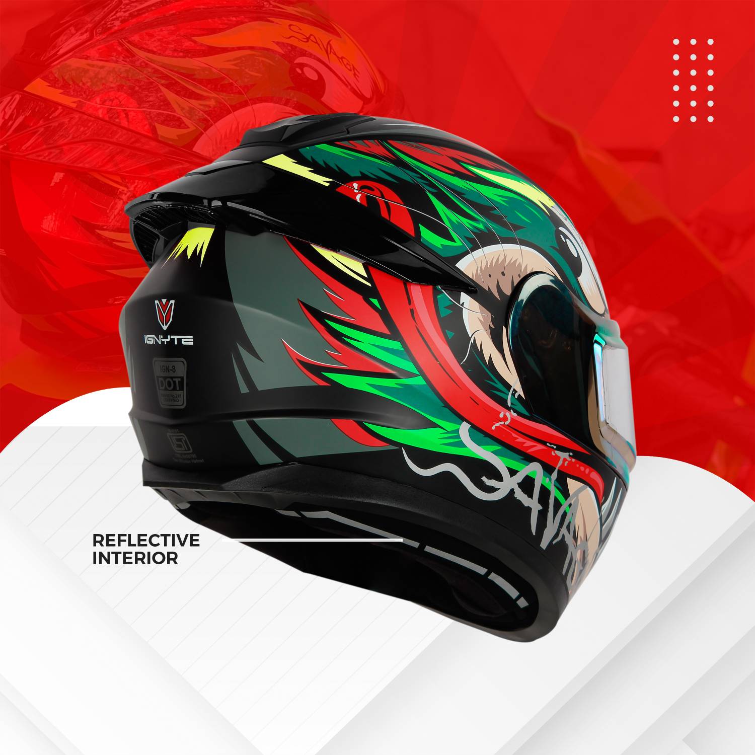 IGNYTE IGN-8 Savage Full Face Helmet - Image 4