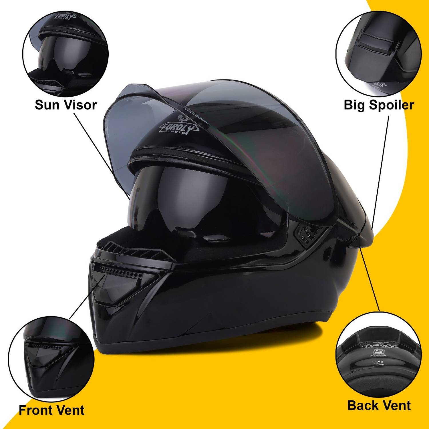 FOROLY Bolt Spoiler Aerodynamic Helmet - Image 4