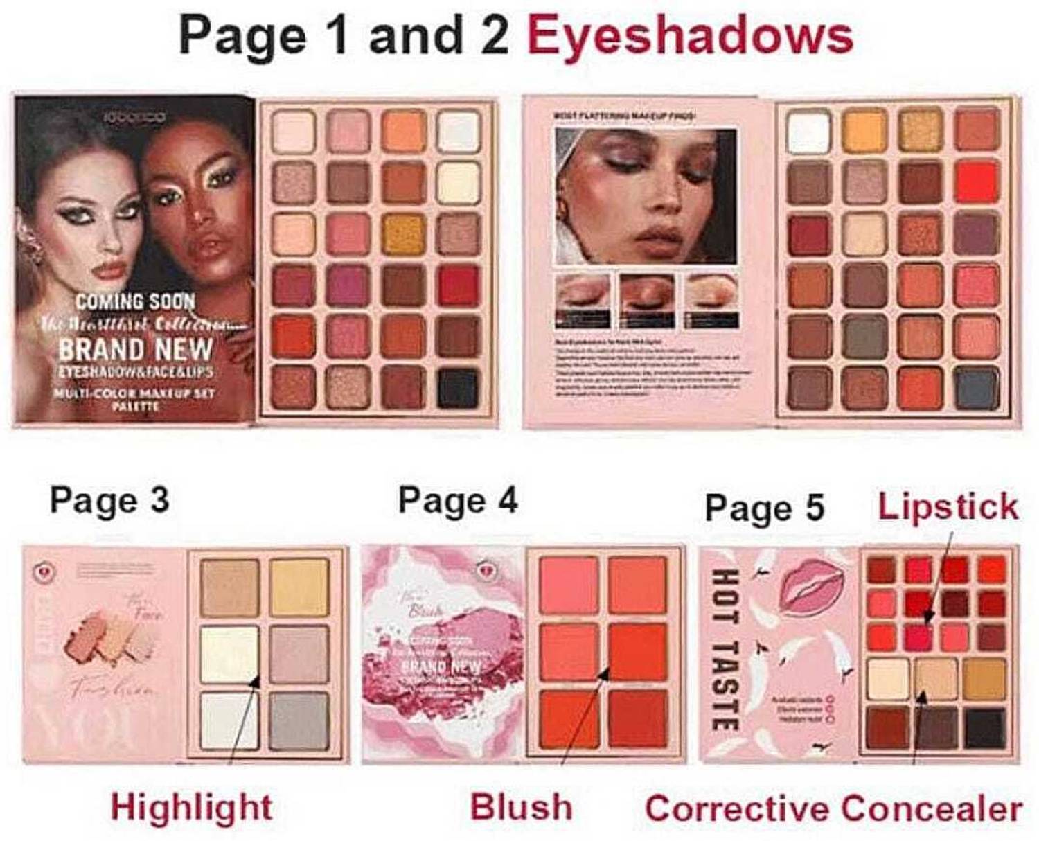 LOVE HUDA Makeup Book Palette All In 1 - Image 2