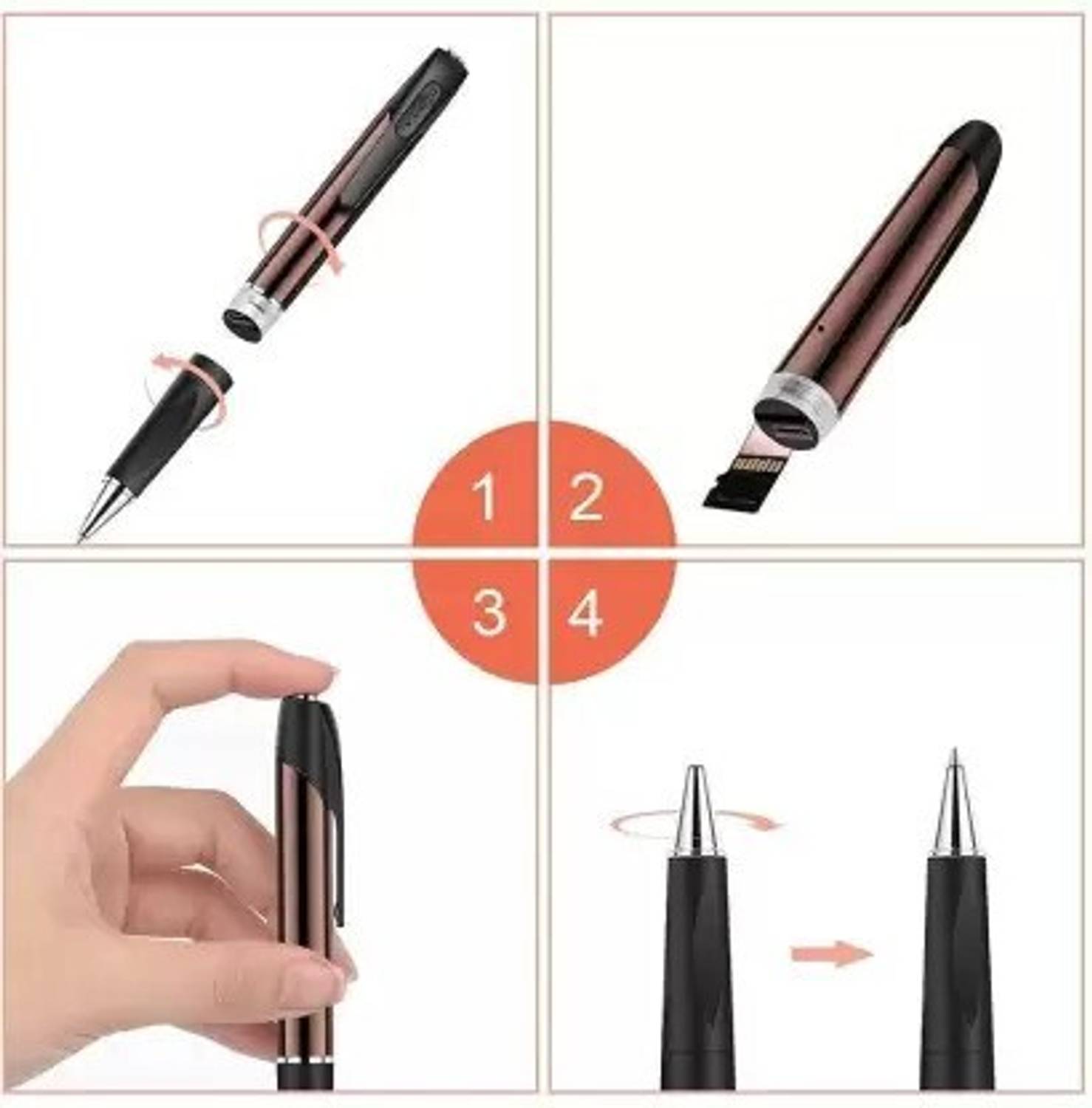SATTOBISION R2495 Pen Camera 1080P Hidden Recorder Black Pack of 1 - Image 2