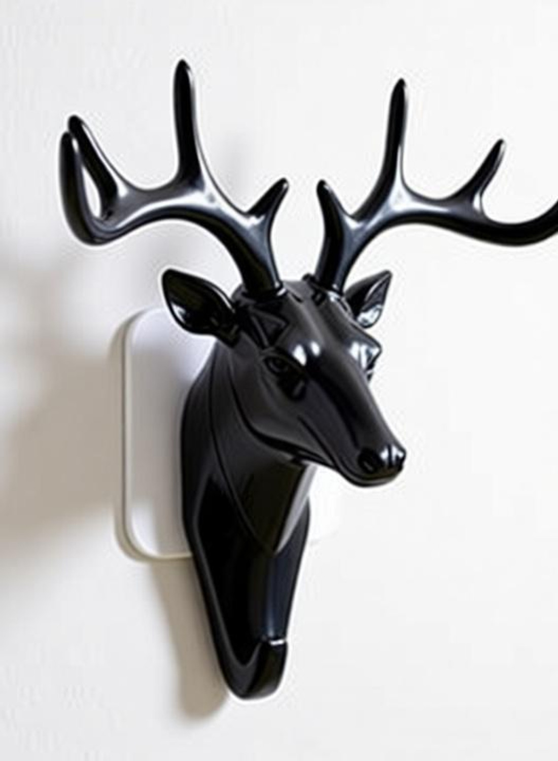 NL TRADERS Deer Head Hanging Hook, Self Adhesive Plastic Key Holder