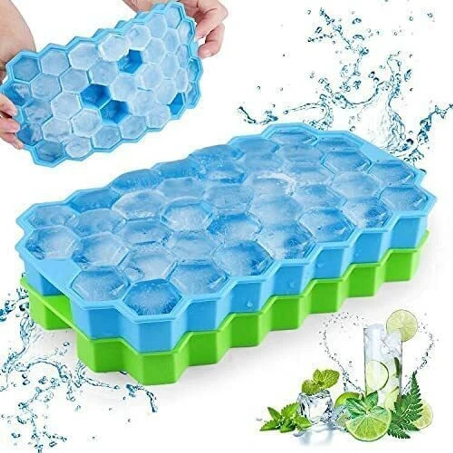 Hitvik Multicolor Silicone Honeycomb Ice Cube Tray - Image 1