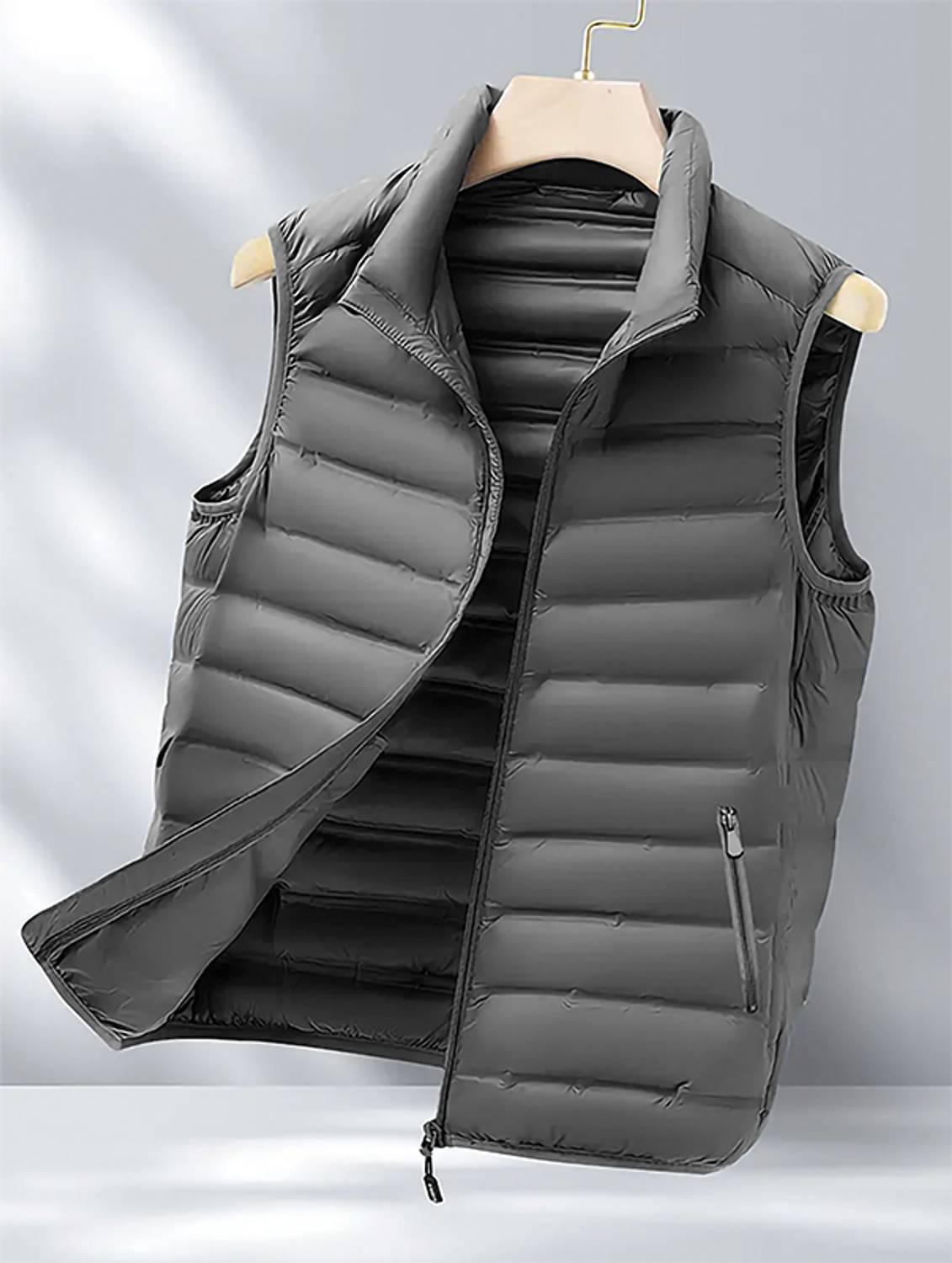 Lripsome Men Sleeveless Self Design Jacket - Image 1
