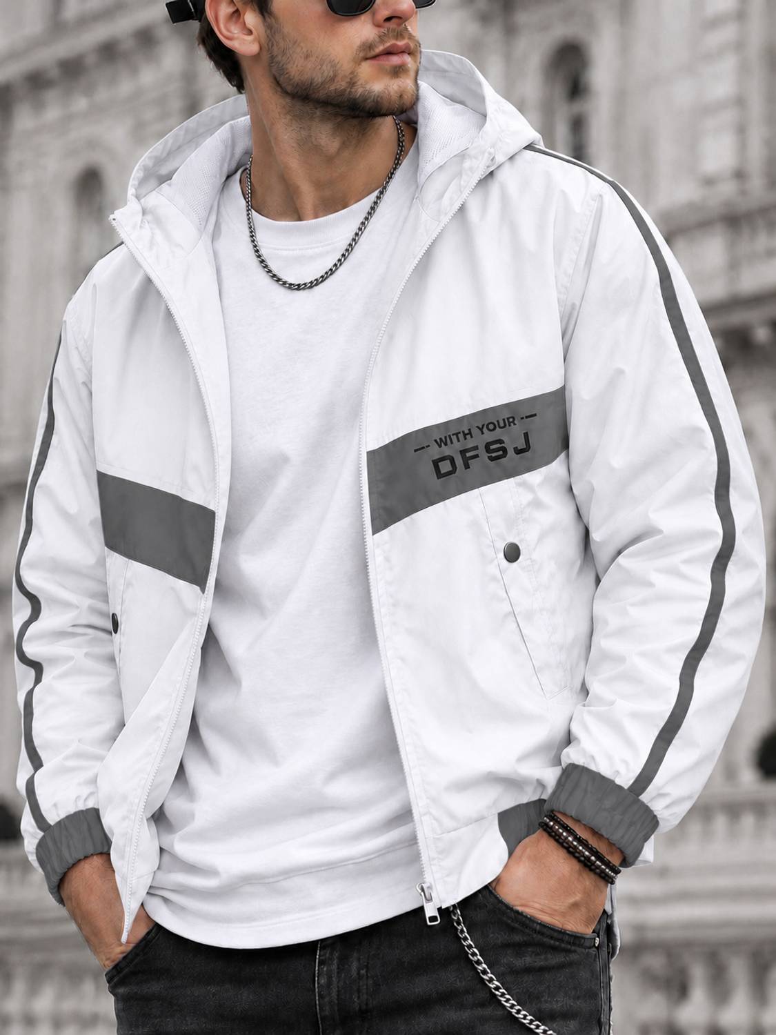 Plus91 Full Sleeve Colorblock Men Jacket - Image 3