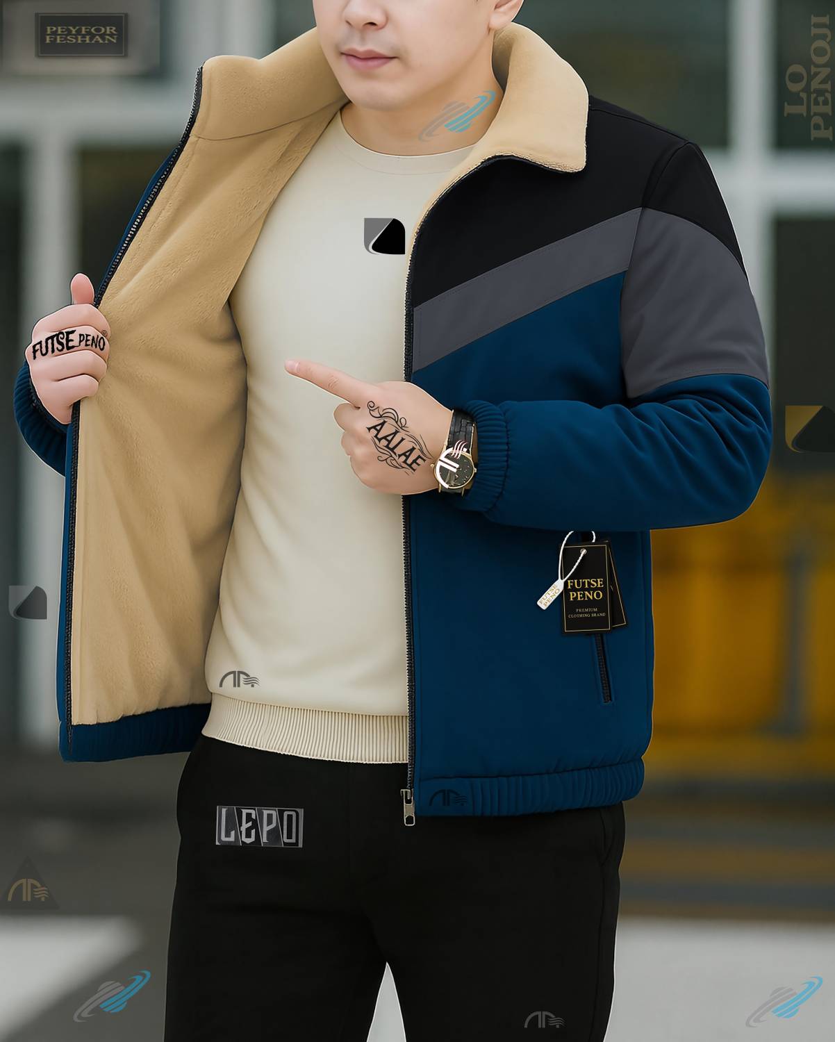FUTSE PENO Full Sleeve Printed Men Jacket - Image 1