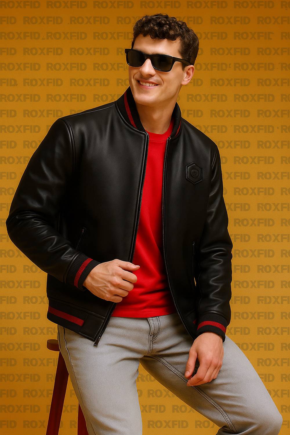 ROXFID Men Leather Jacket - Image 1