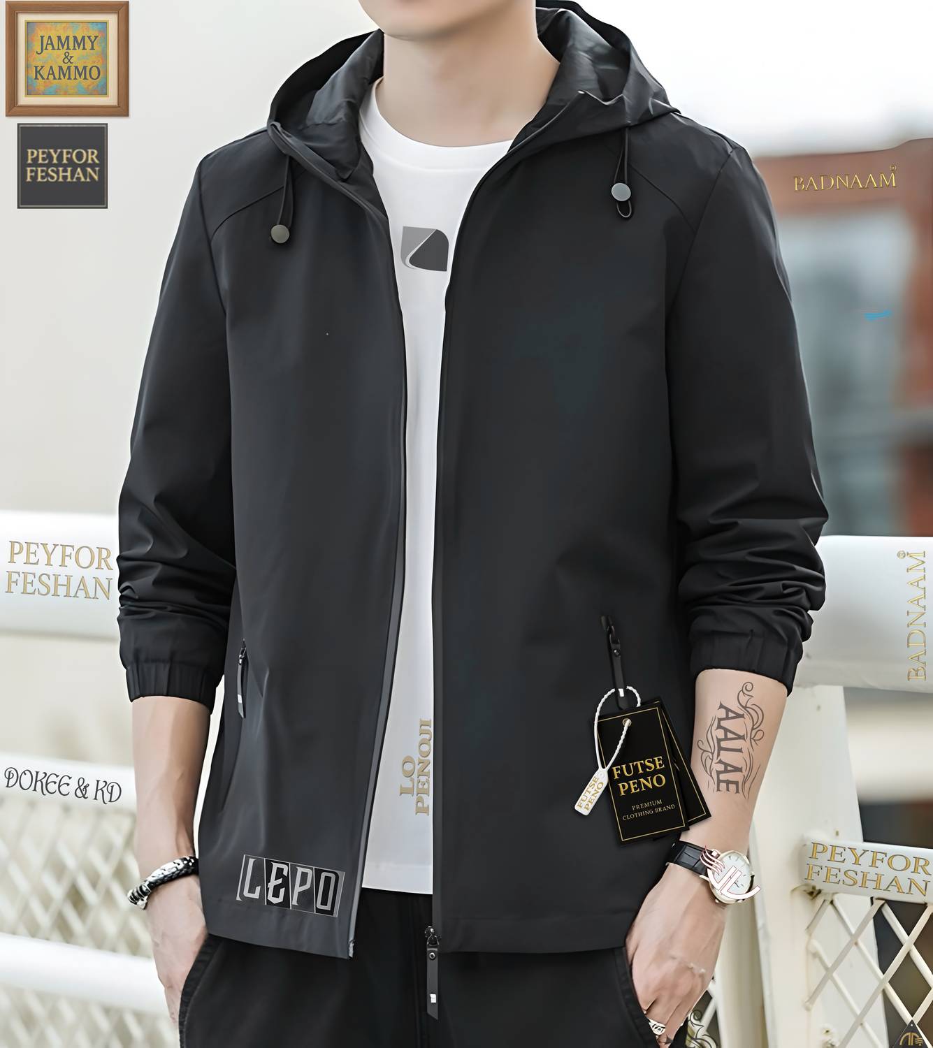 Shopsy FUTSE PENO Men's Full Sleeve Colorblock Jacket - Image 4
