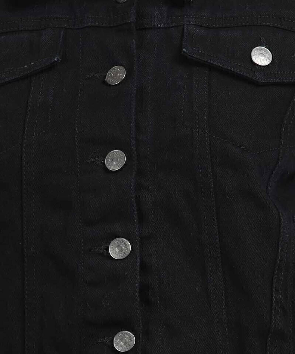 Bloomingflower 3/4th Sleeve Solid Women Denim Jacket - Image 4