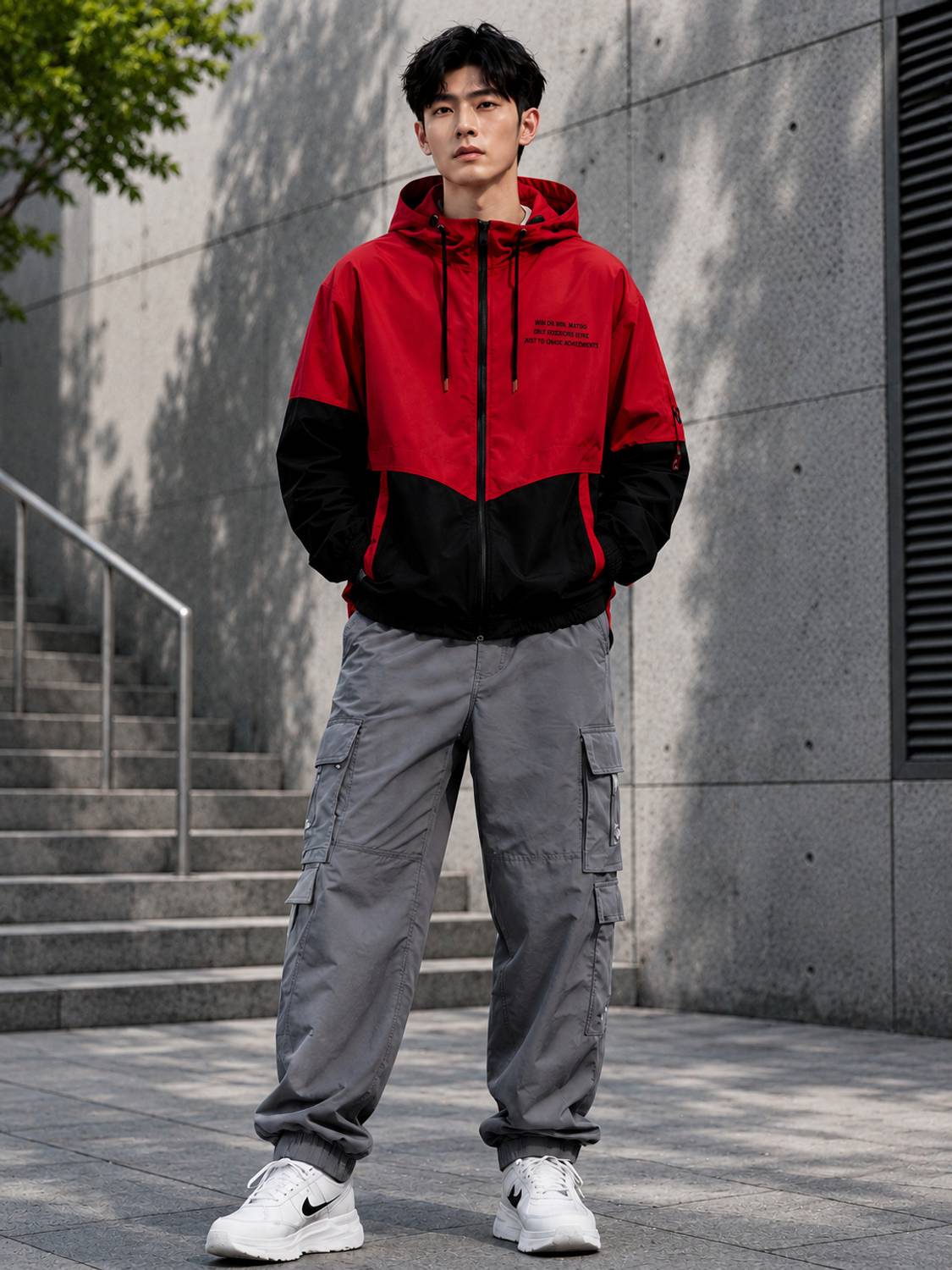 Five Doggies Men Colorblock Jacket - Image 2