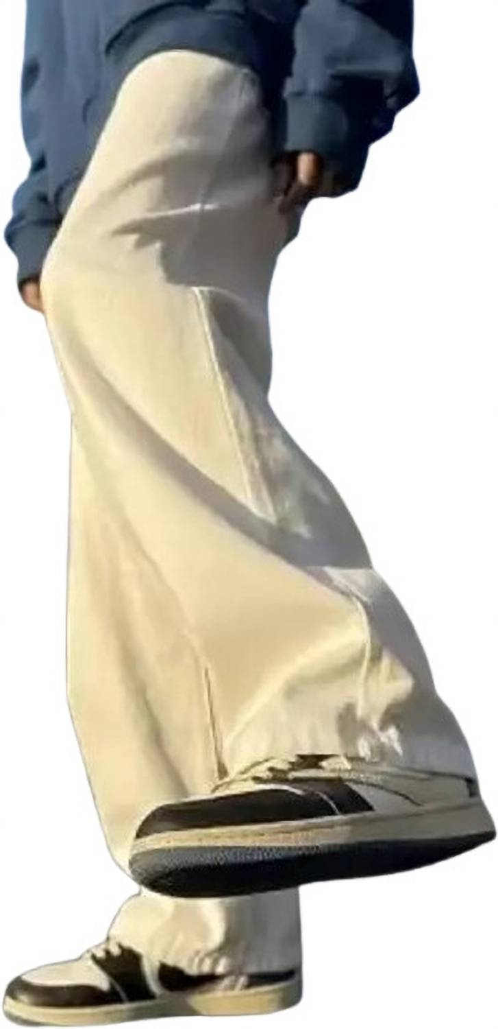 Jeancherry Baggy Fit Men Beige Jeans - Image 4