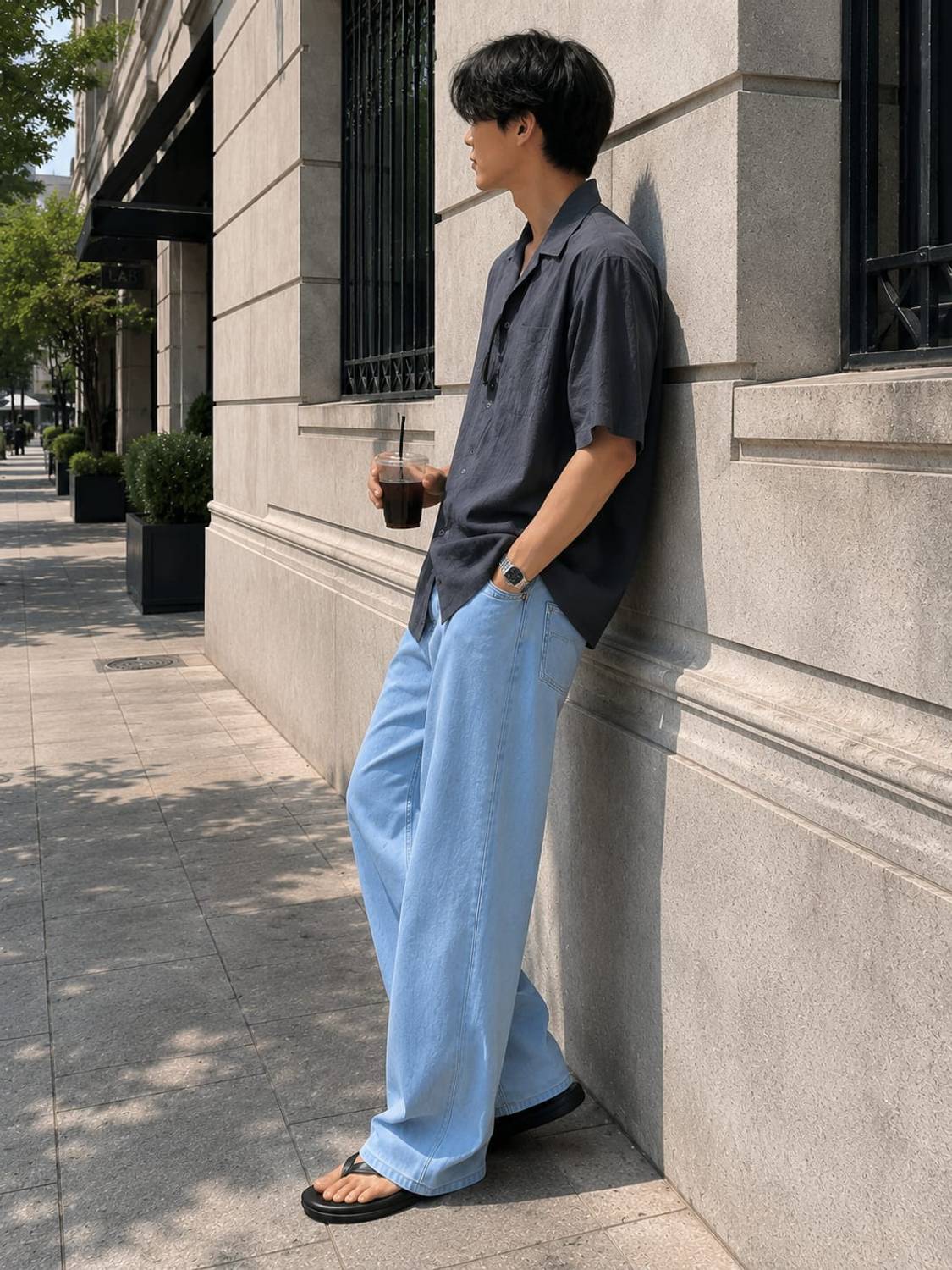 FOXIEFIT Men Light Blue Jeans Relaxed Fit - Image 2