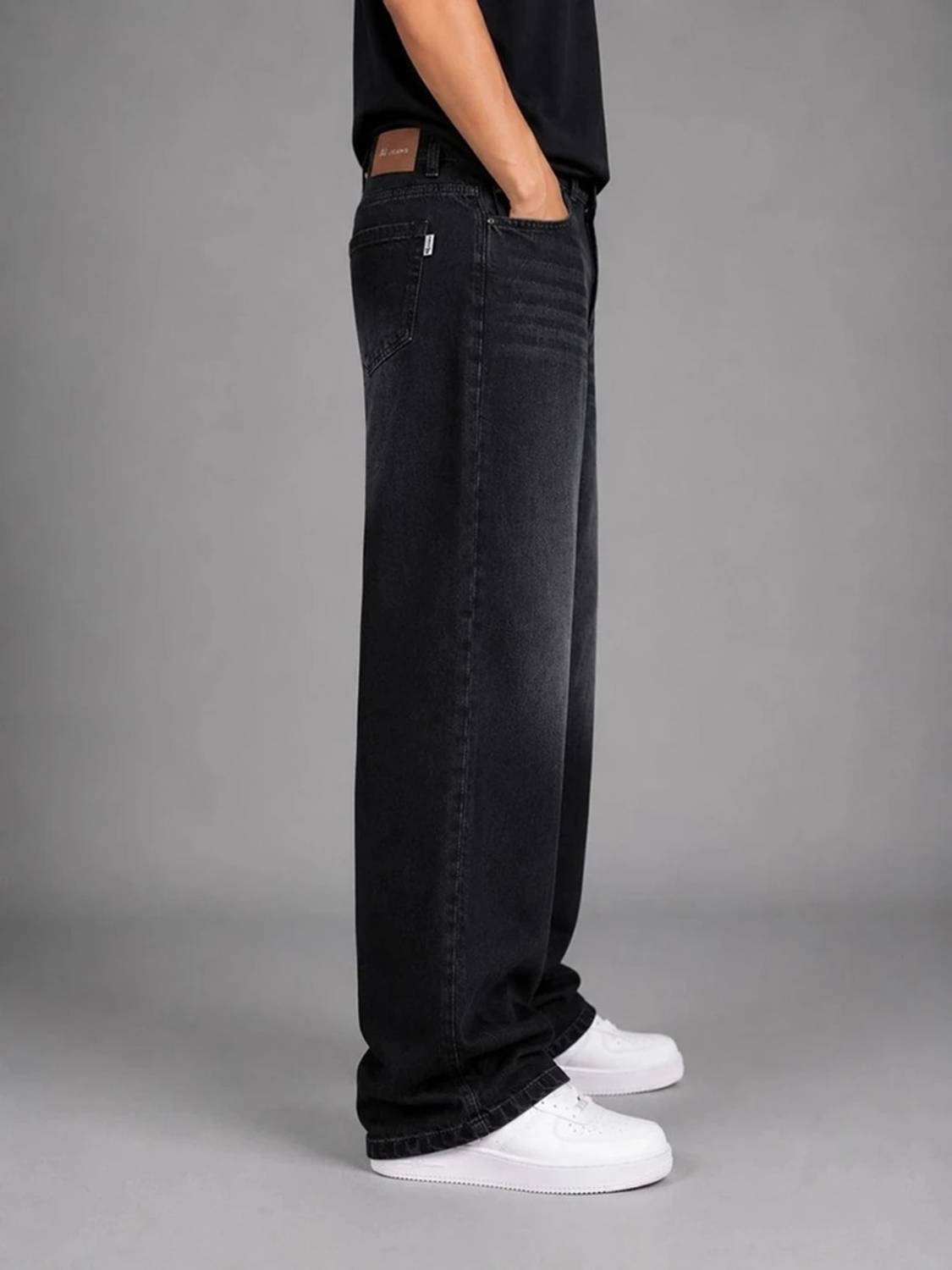 BLACK REY Straight Fit Black Jeans - Image 3