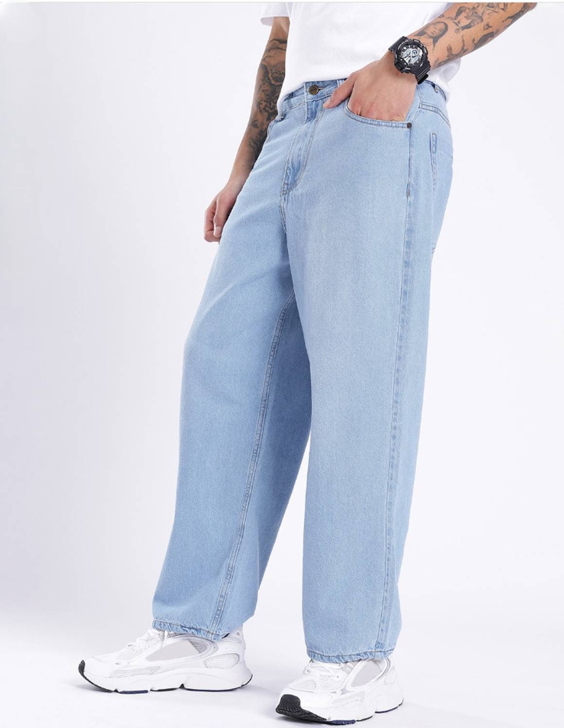 DENIM4MEN Straight Fit Men Light Blue Jeans - Image 4