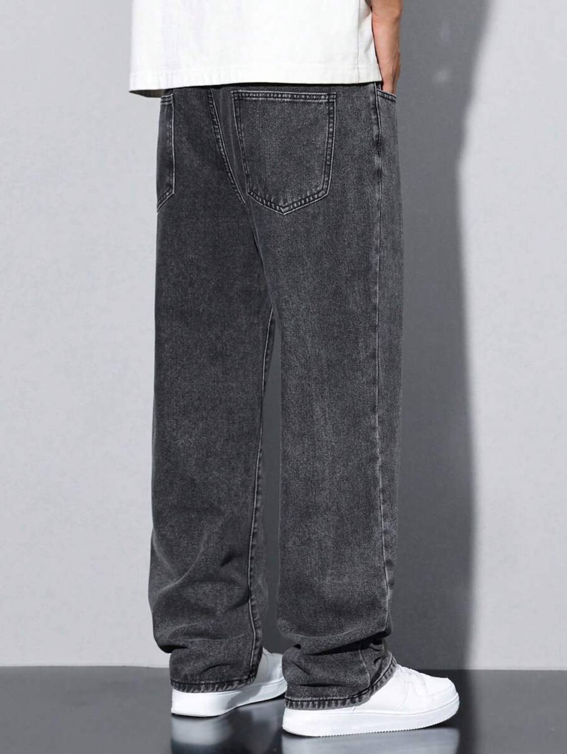 MEIXN Straight Fit Men Grey Jeans - Image 4