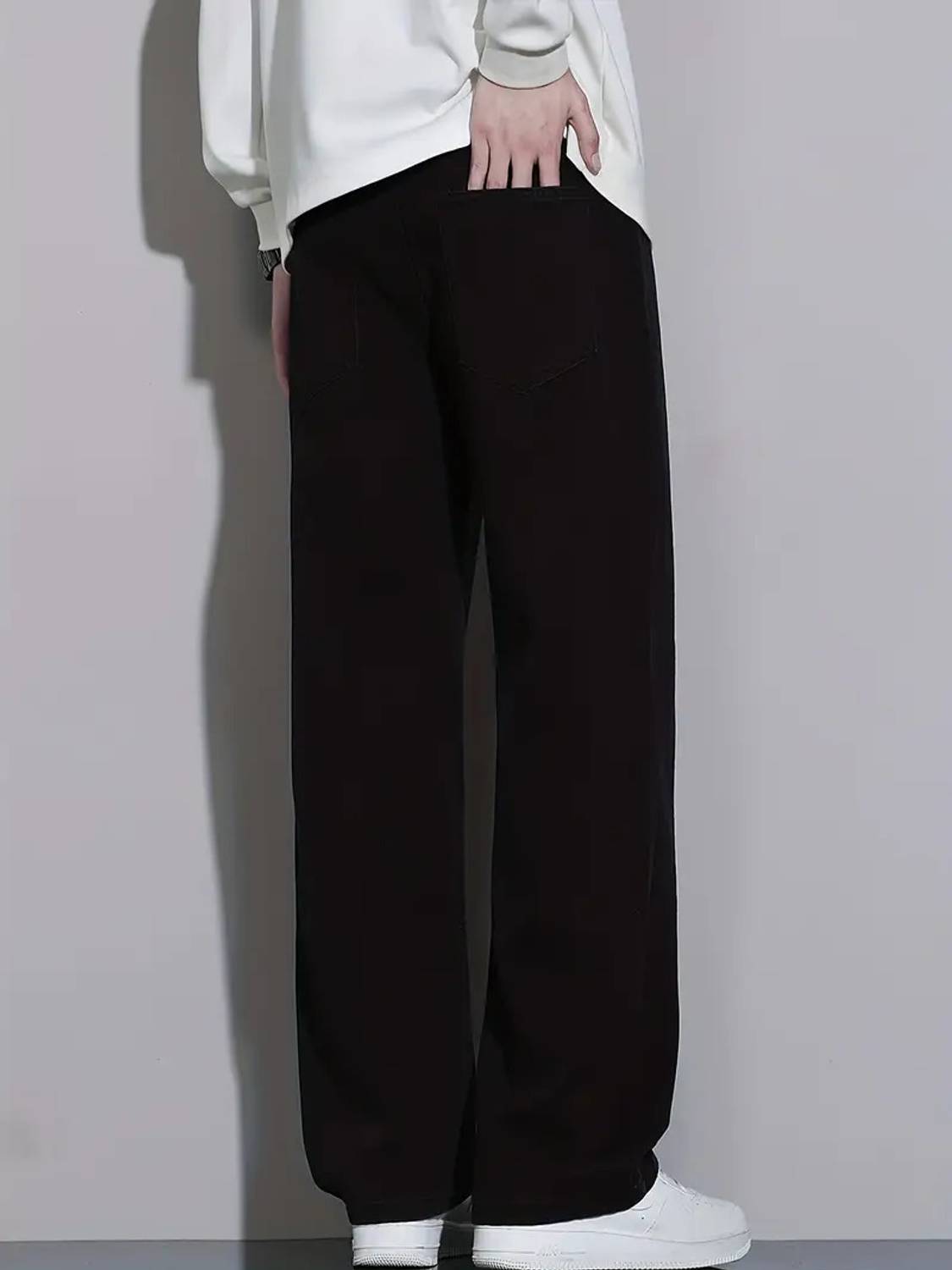 DENIM4MEN Straight Fit Men Black Jeans - Image 2