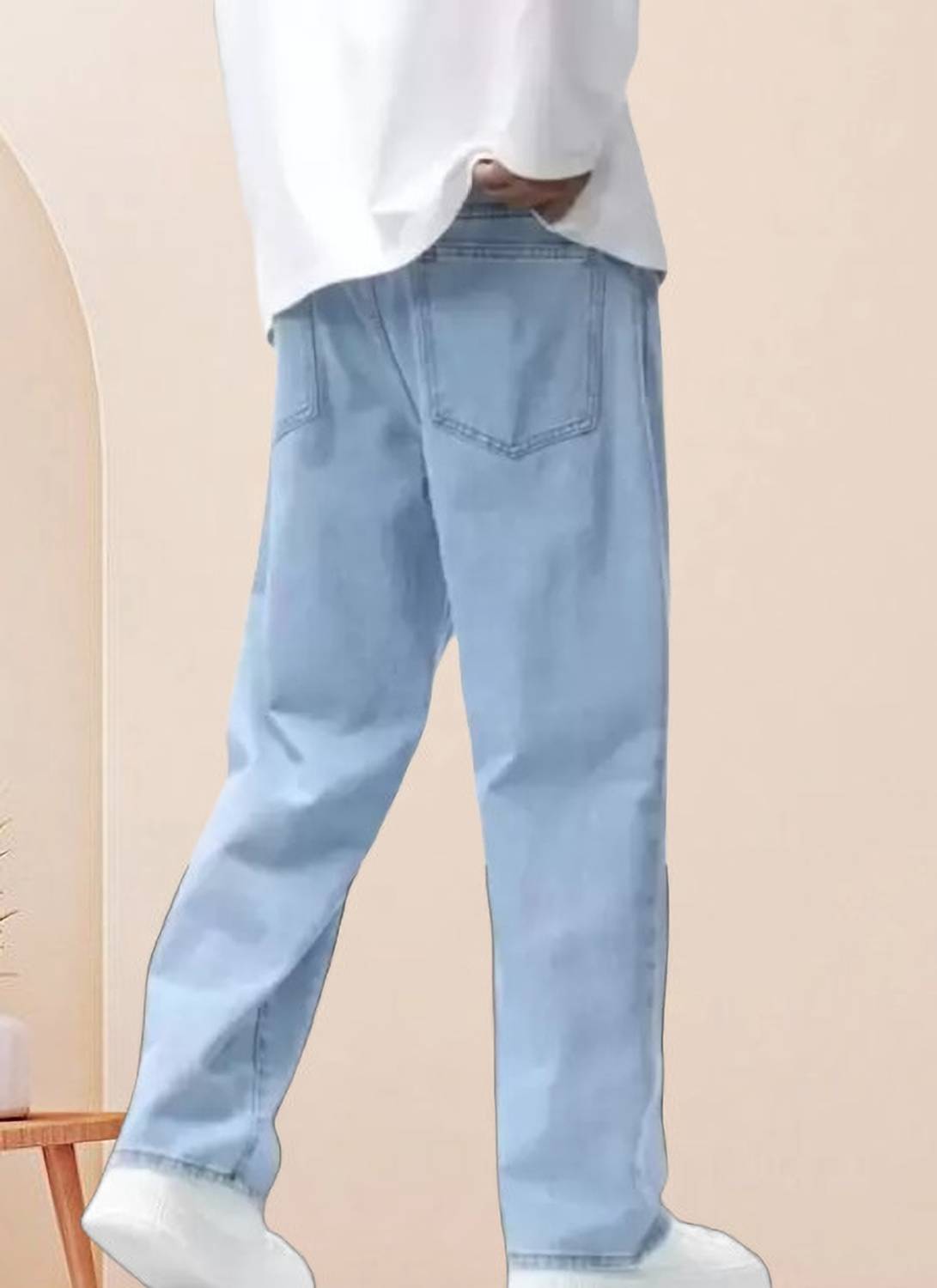 NALITZ Regular Men Light Blue Jeans - Image 5