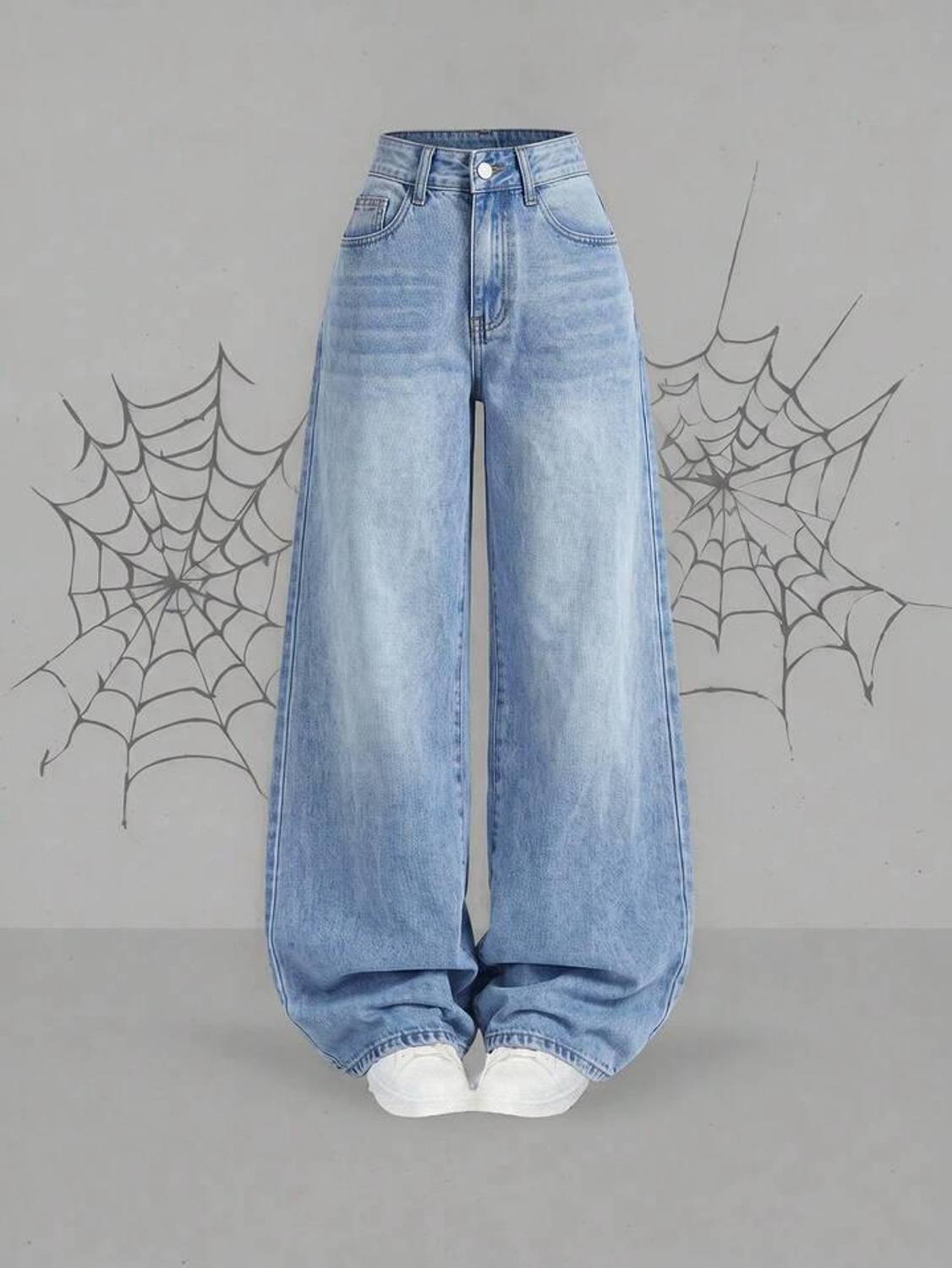 ESLITA Baggy Fit Women Light Blue Jeans - Image 1