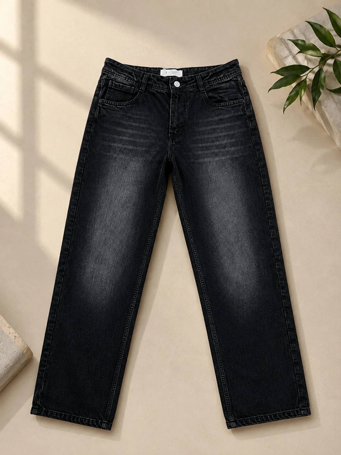 BLACK REY Straight Fit Black Jeans - Image 5