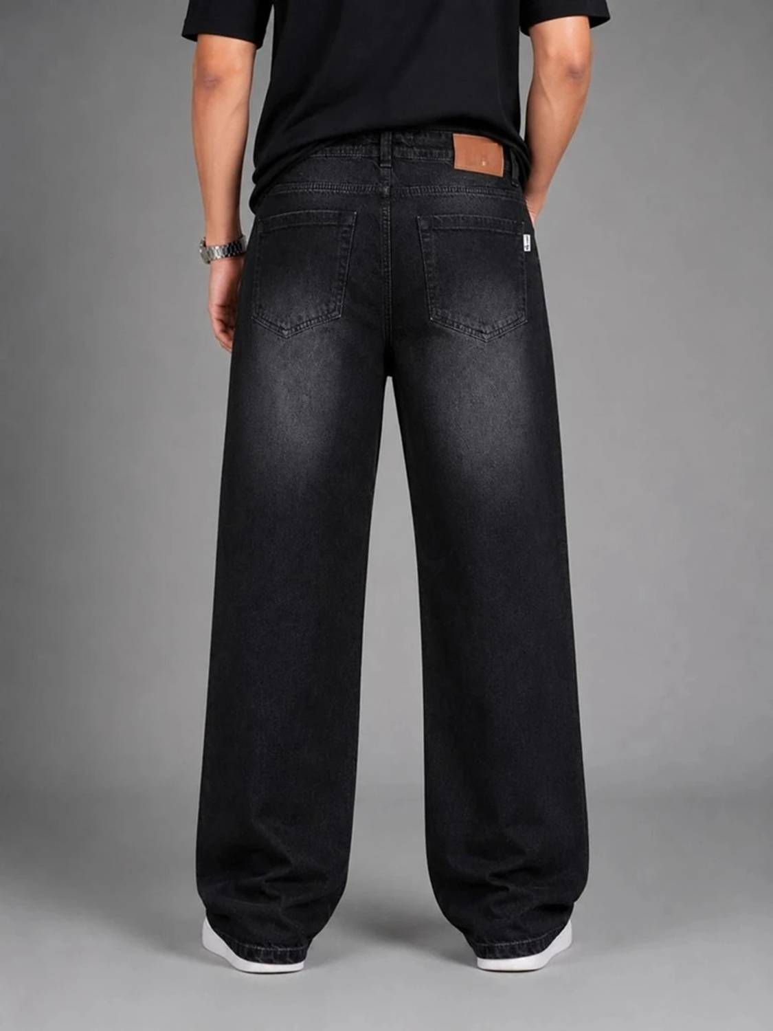 BLACK REY Straight Fit Black Jeans - Image 2