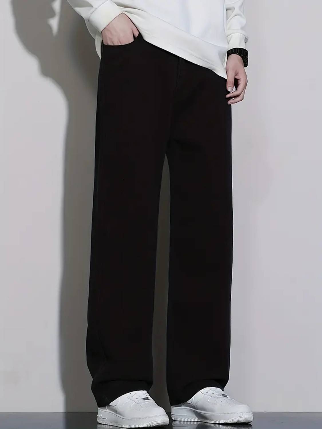 DENIM4MEN Straight Fit Men Black Jeans - Image 4