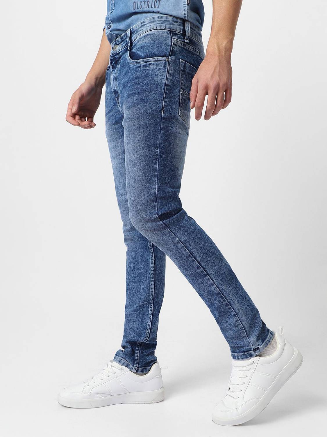 Urbano Fashion Skinny Men Dark Blue Jeans - Image 2
