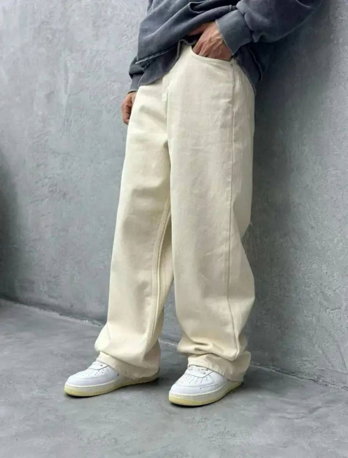 Comfits Regular Men Beige Jeans - Image 1