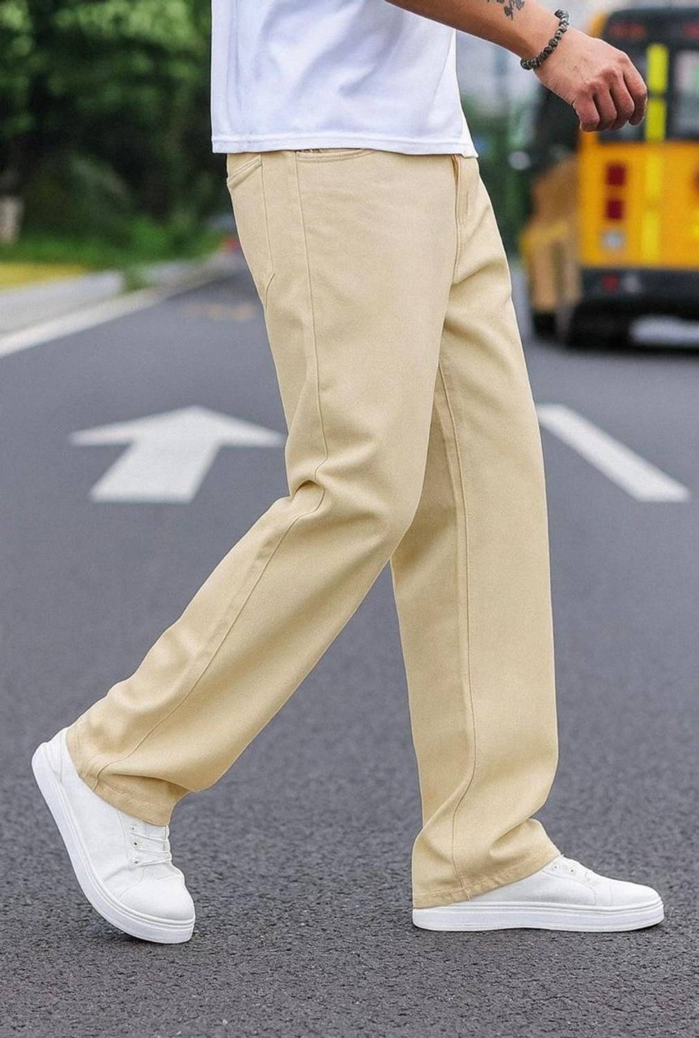 DASHING FIT Men Beige Jeans - Image 3