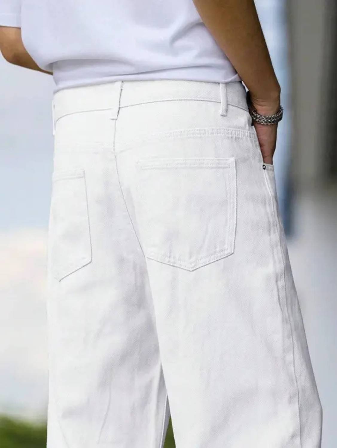CABRRR Straight Fit Men White Jeans - Image 2