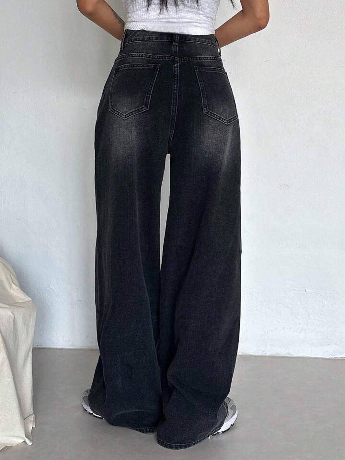 HUNTER HAYES Wide Leg Women Black Jeans - Image 2